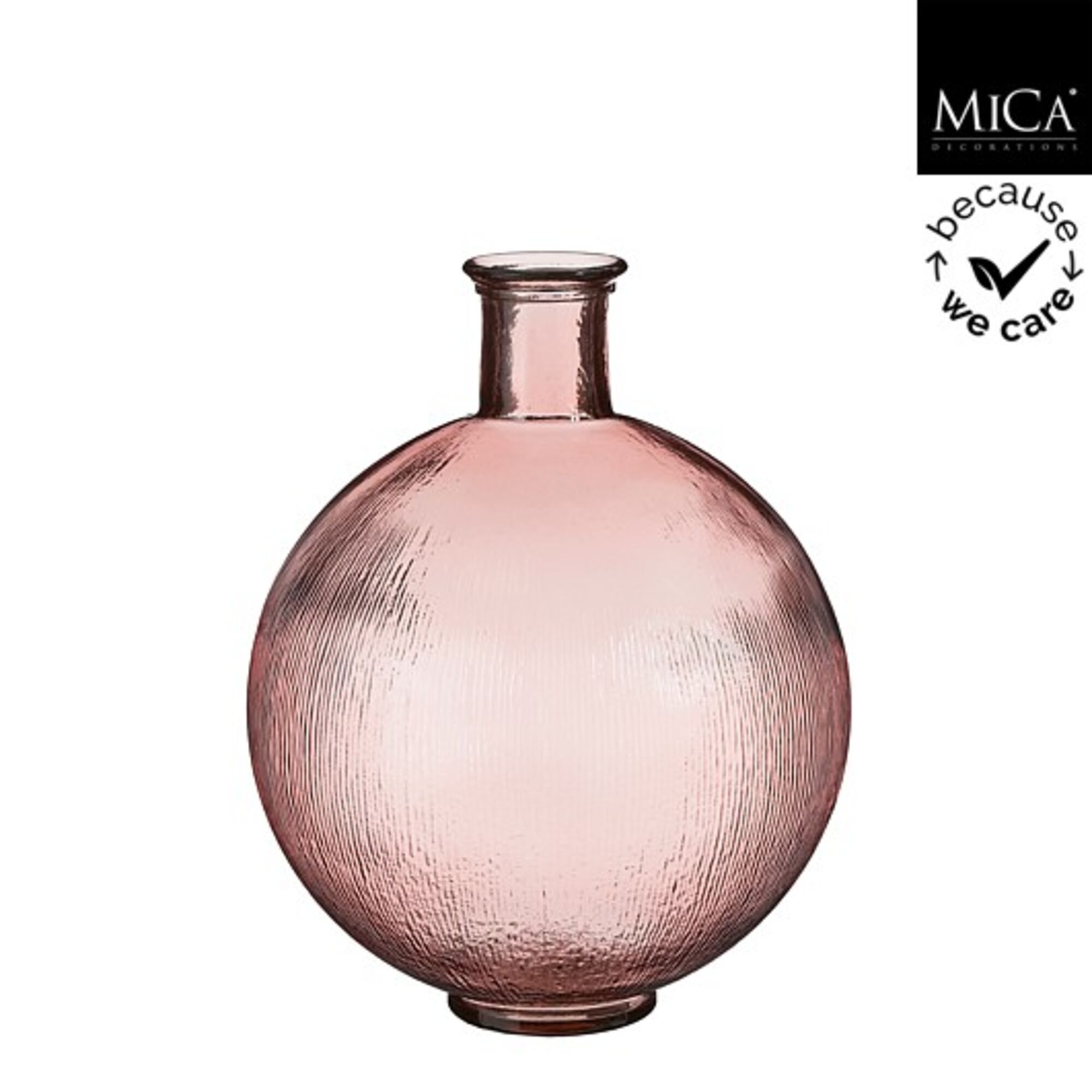 Firenza fles recycled glas l.roze