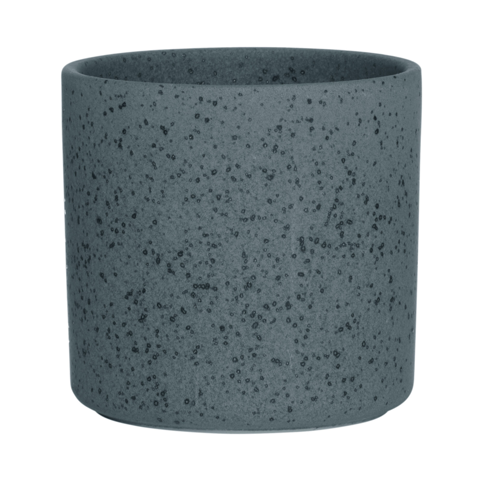 Cylinder Bloempot Keramiek zwart