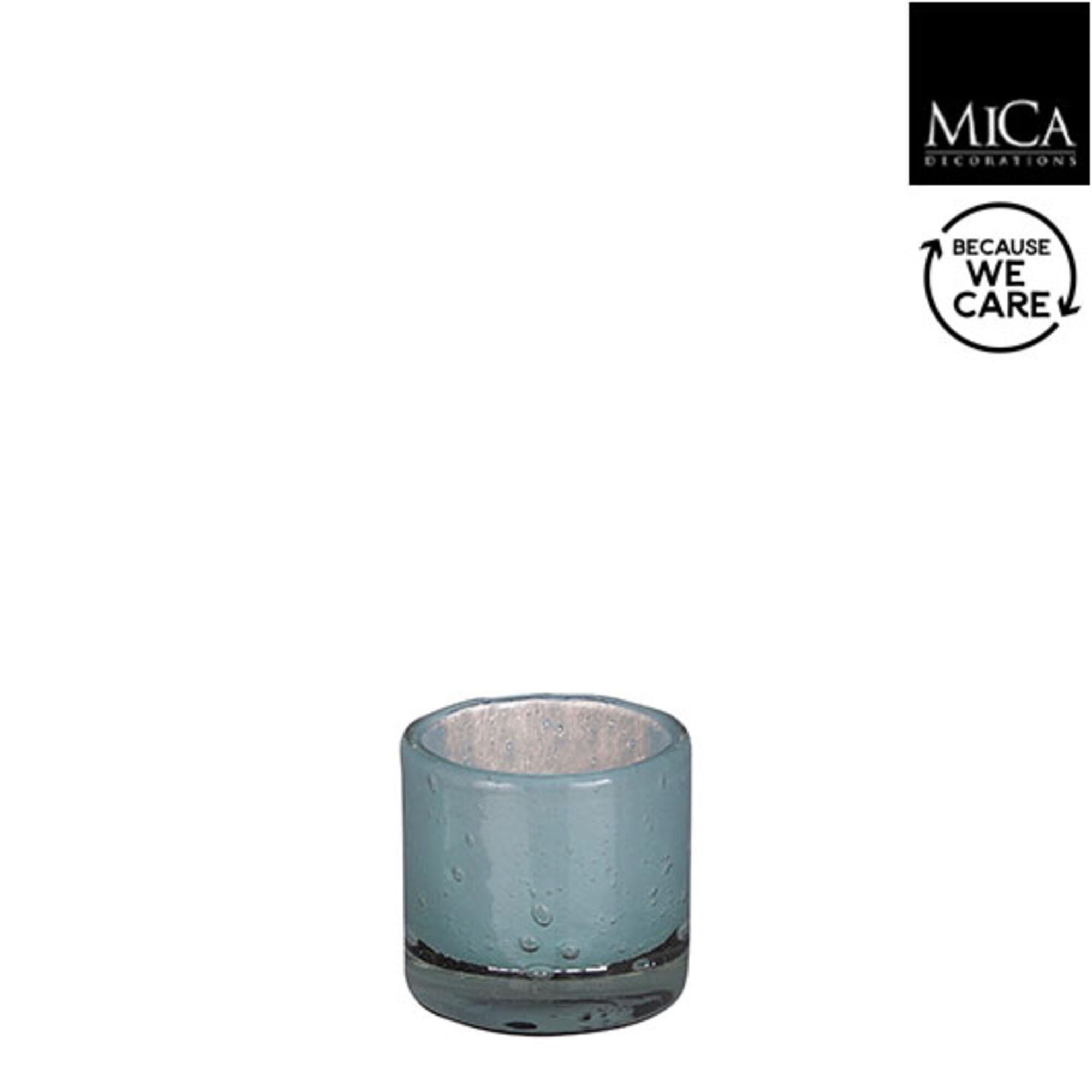 Estelle vaas cilinder glas l.blauw