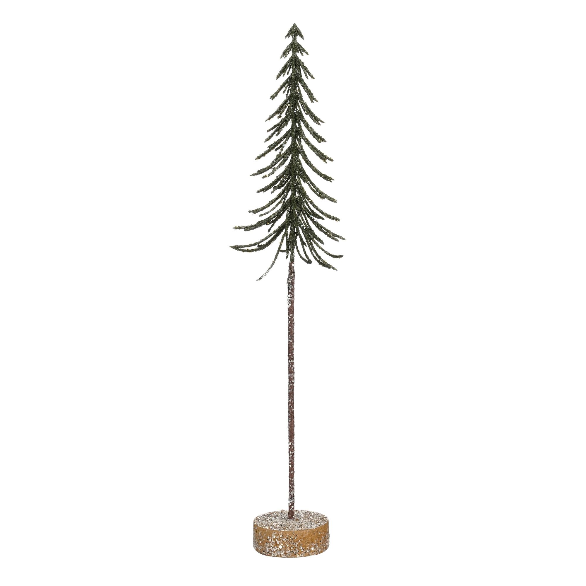 Decoratie boom groen glitter