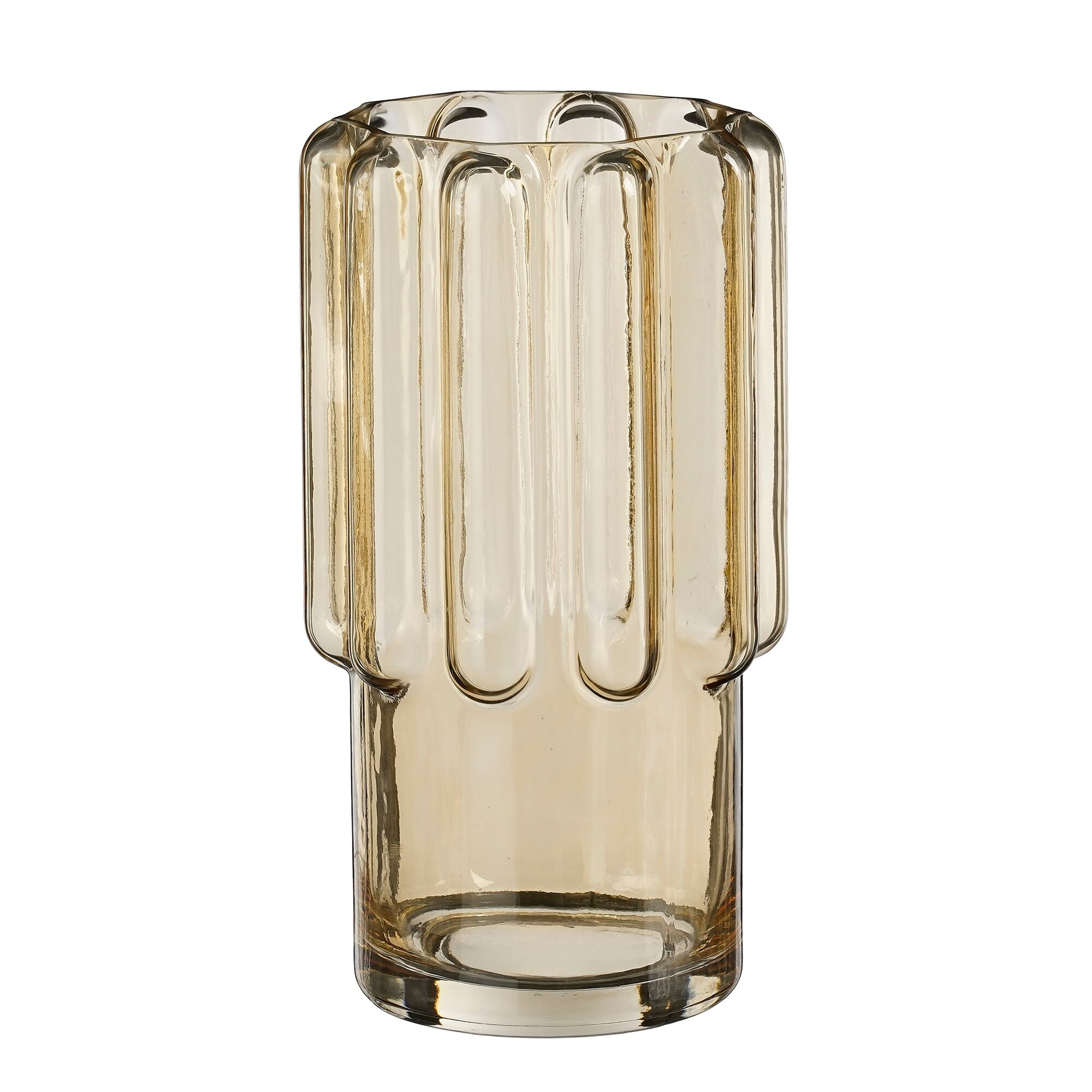 Russell vaas glas bruin