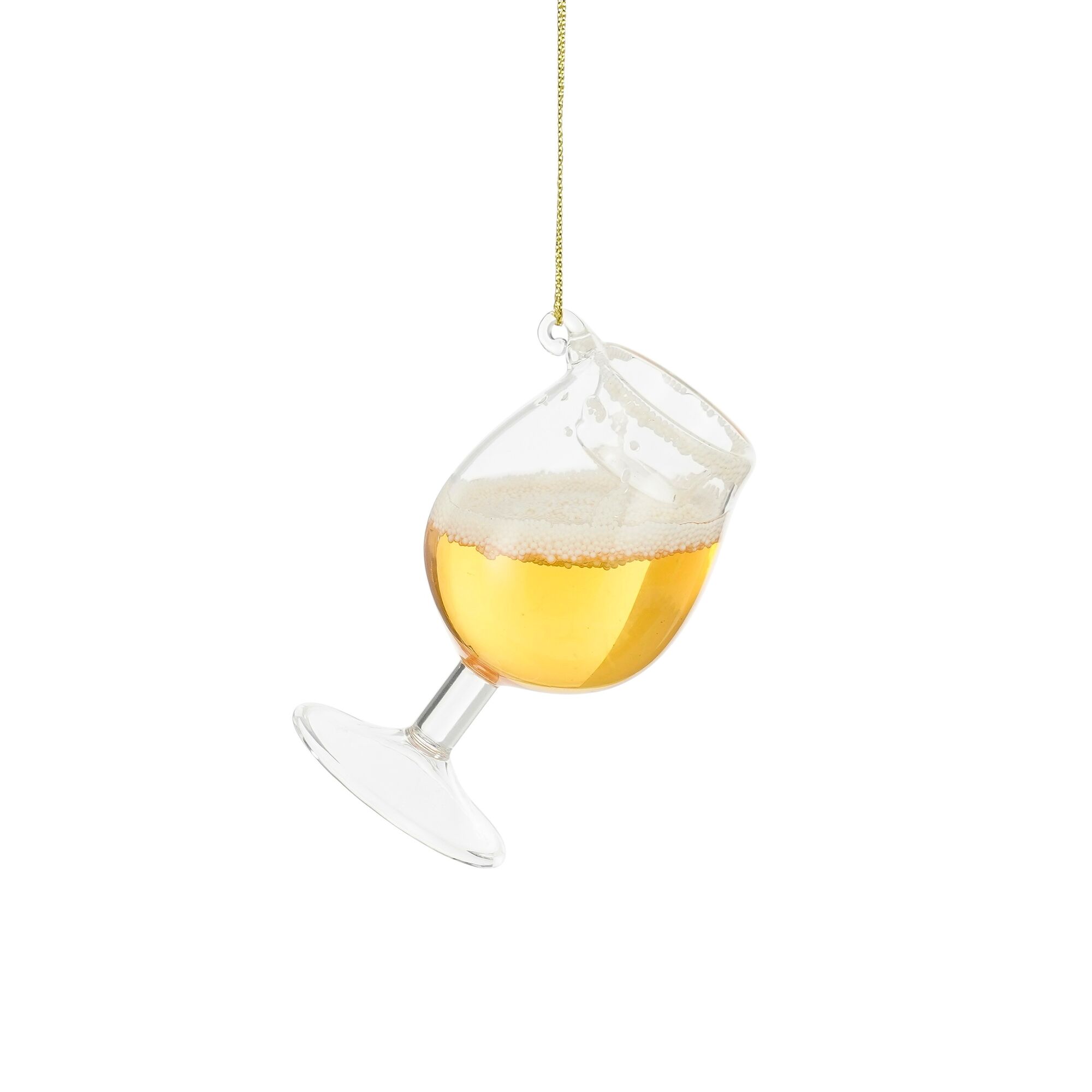 Ornament biertje glas oranje