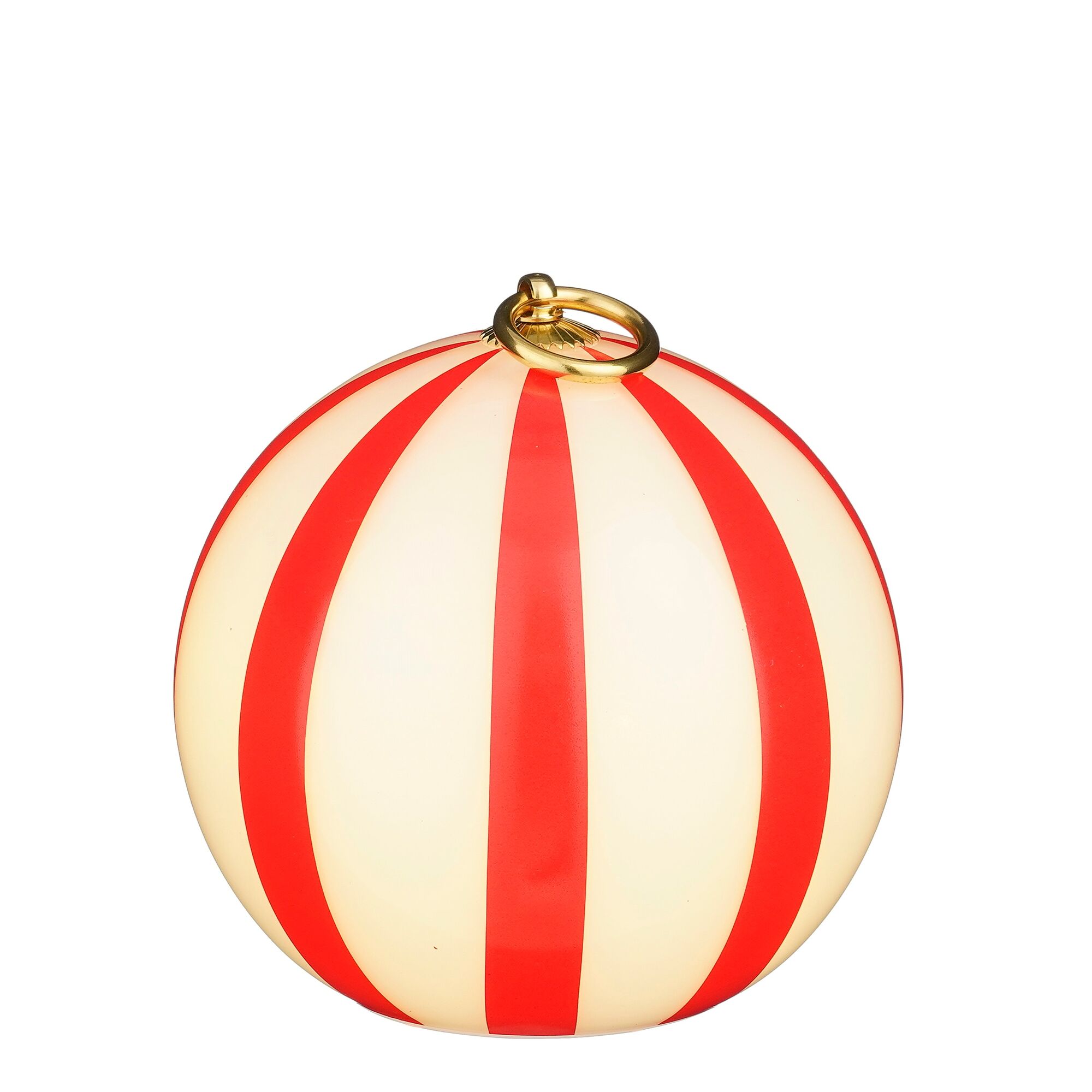 Decoratie bal streep rood led battery operated