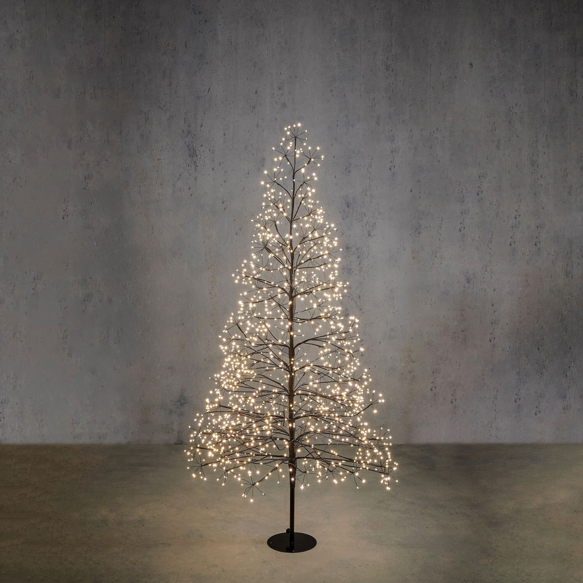 Boom led zwart warm wit 1500led IP44 en timer