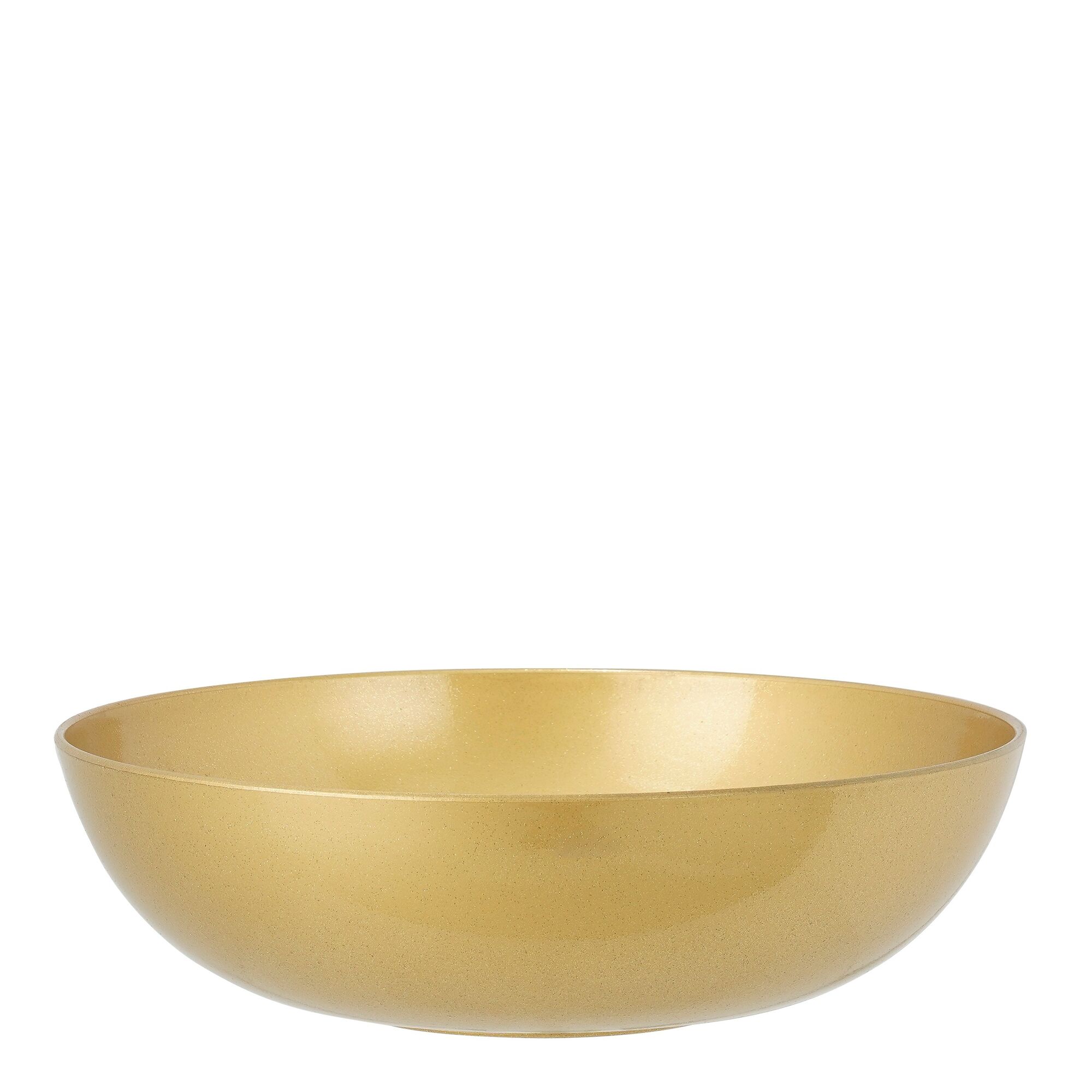 Mila decoratie schaal recycled plastic goud