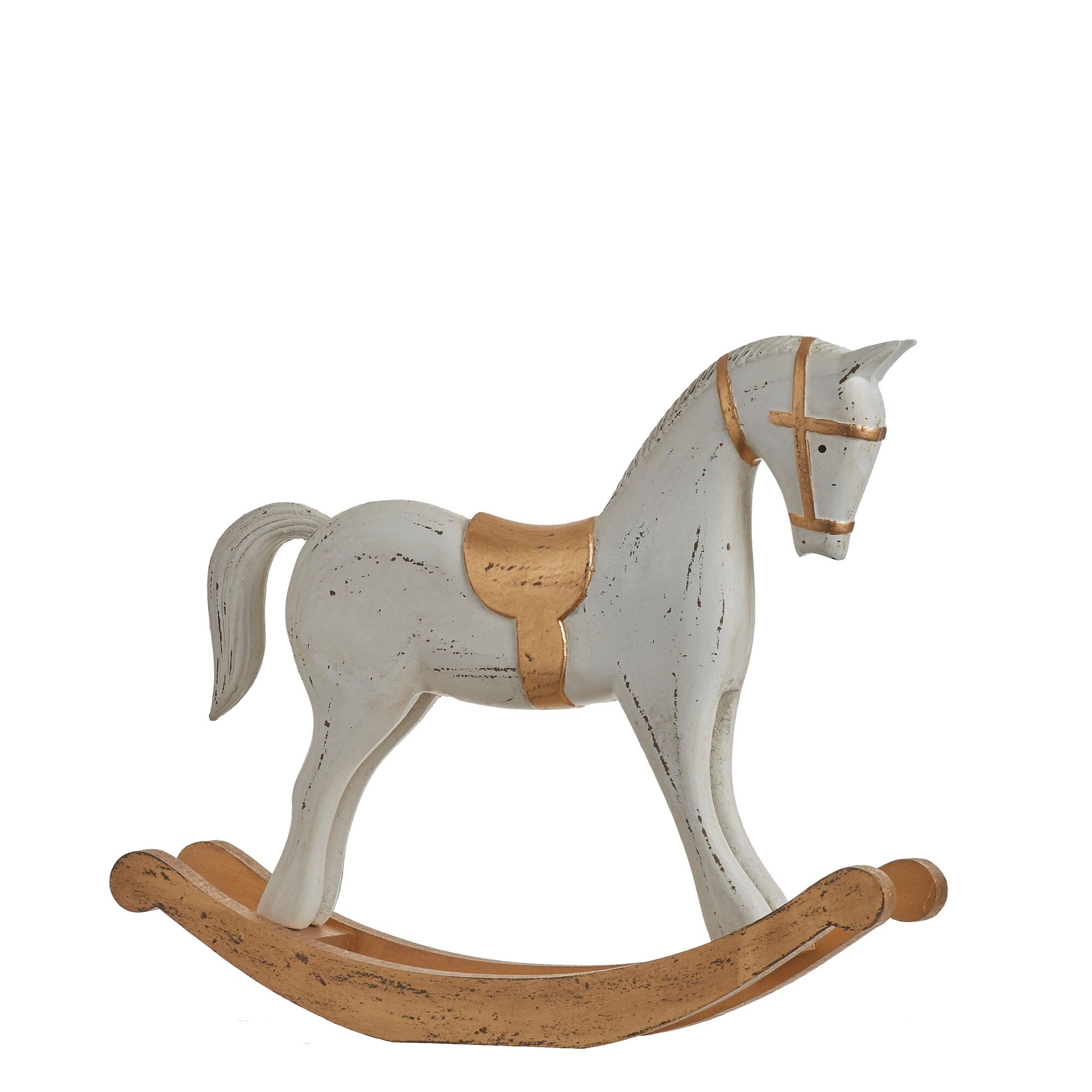 Decoratie hobbelpaard wit