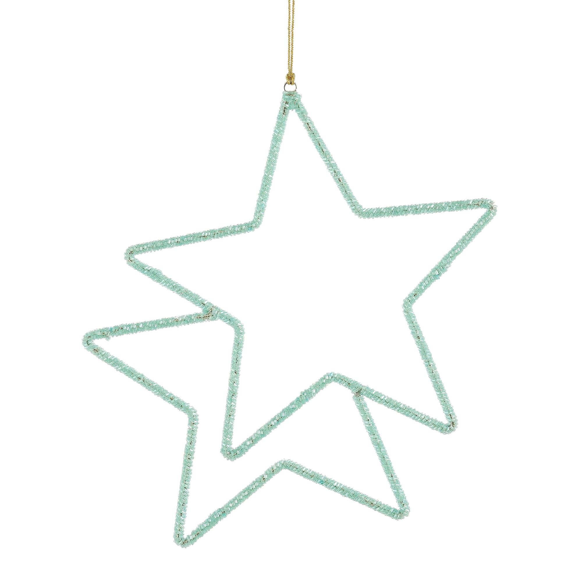 Ornament ster l.blauw