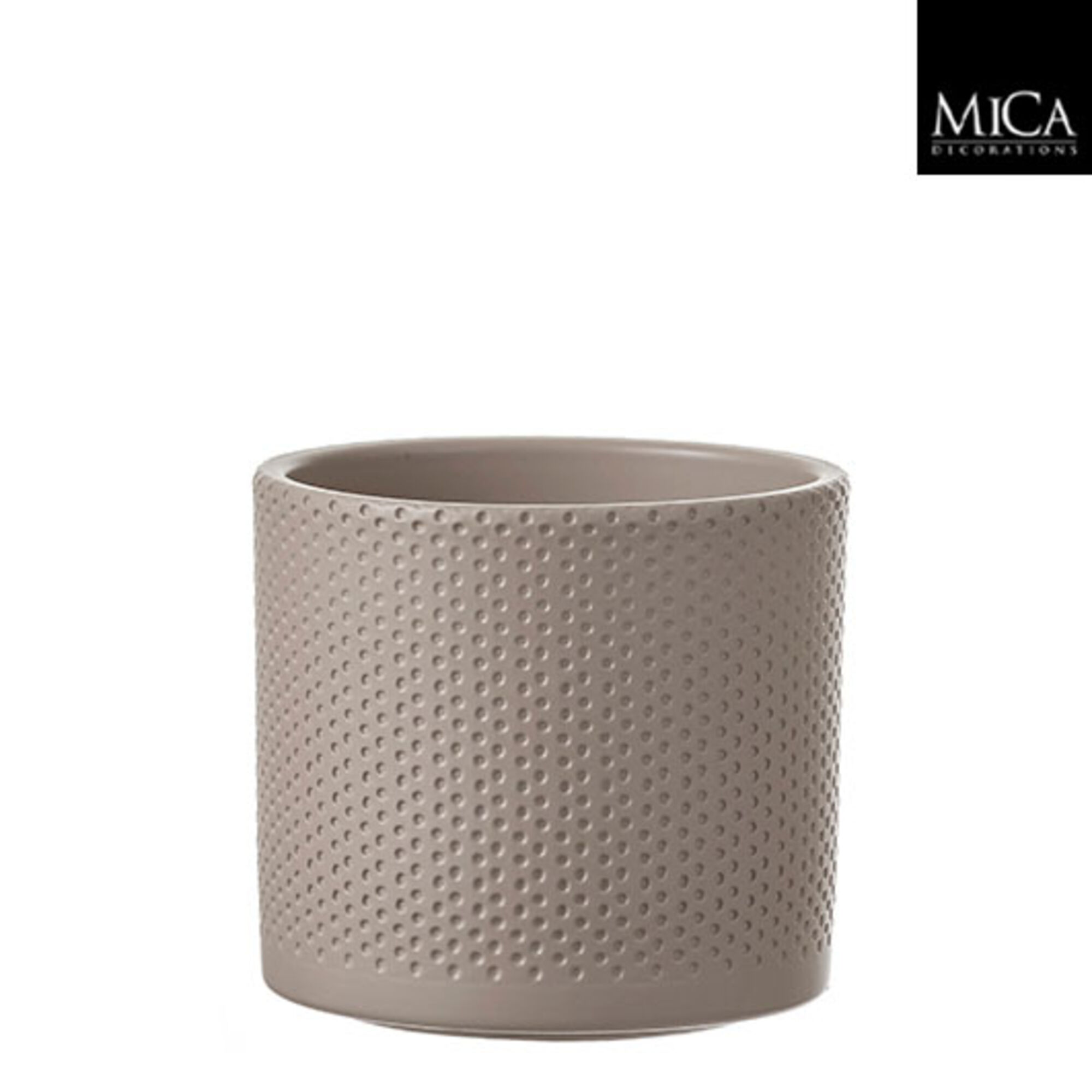 Era pot rond taupe relief