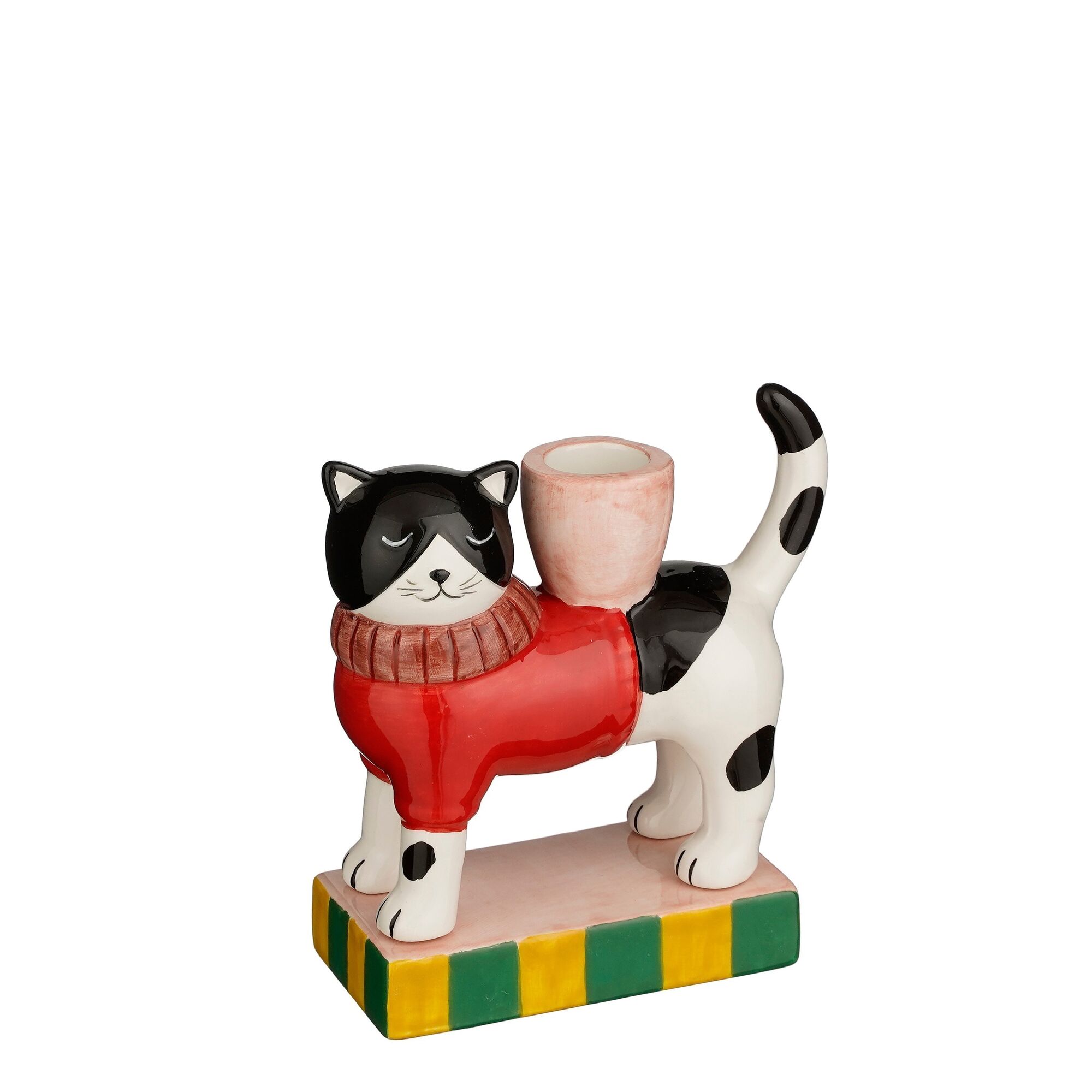 Kandelaar kat wit