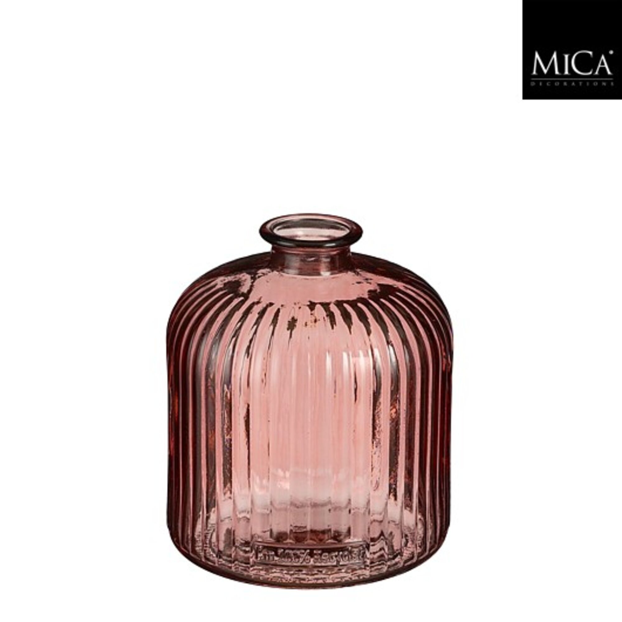 Jessica fles recycled glas roze