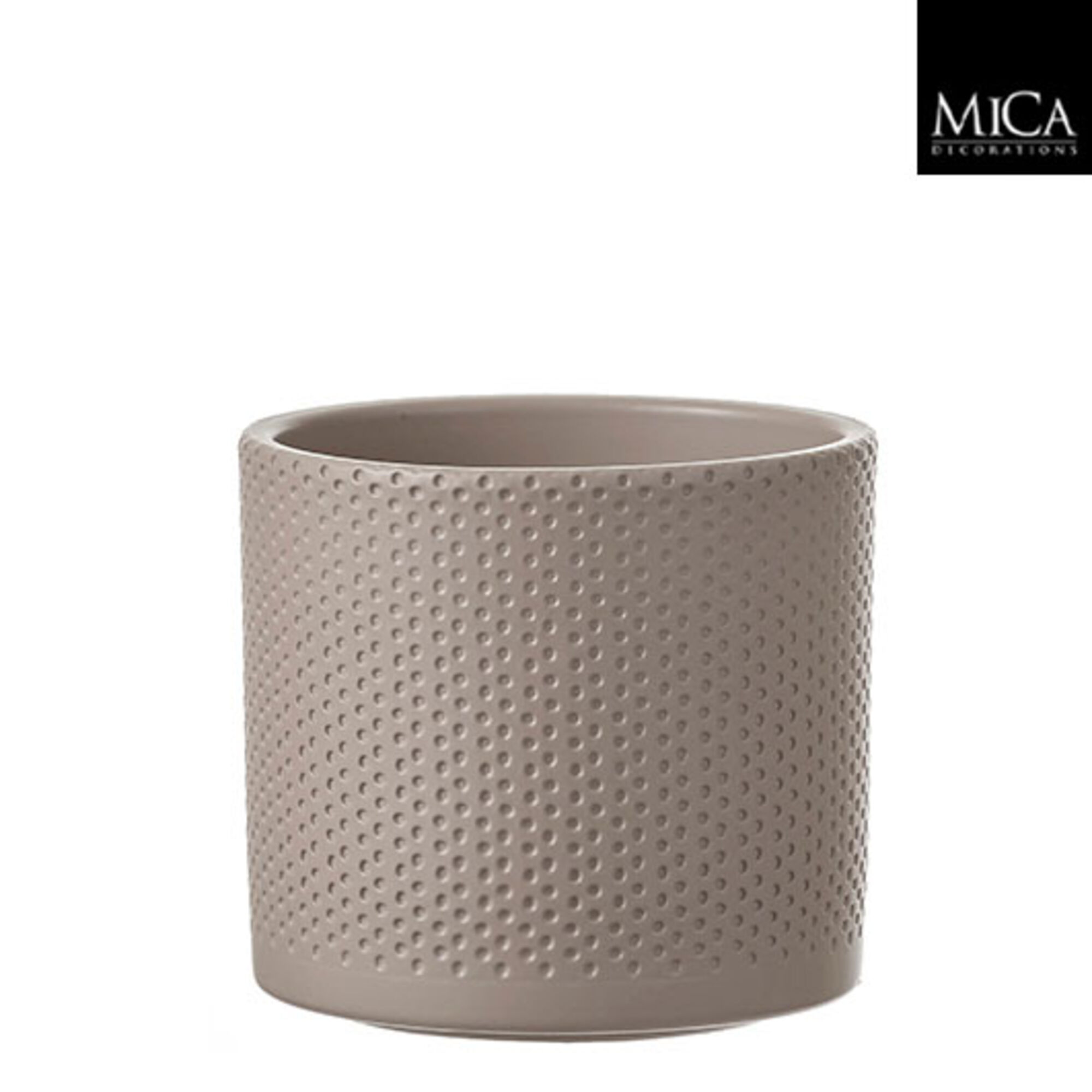 Era pot rond taupe relief