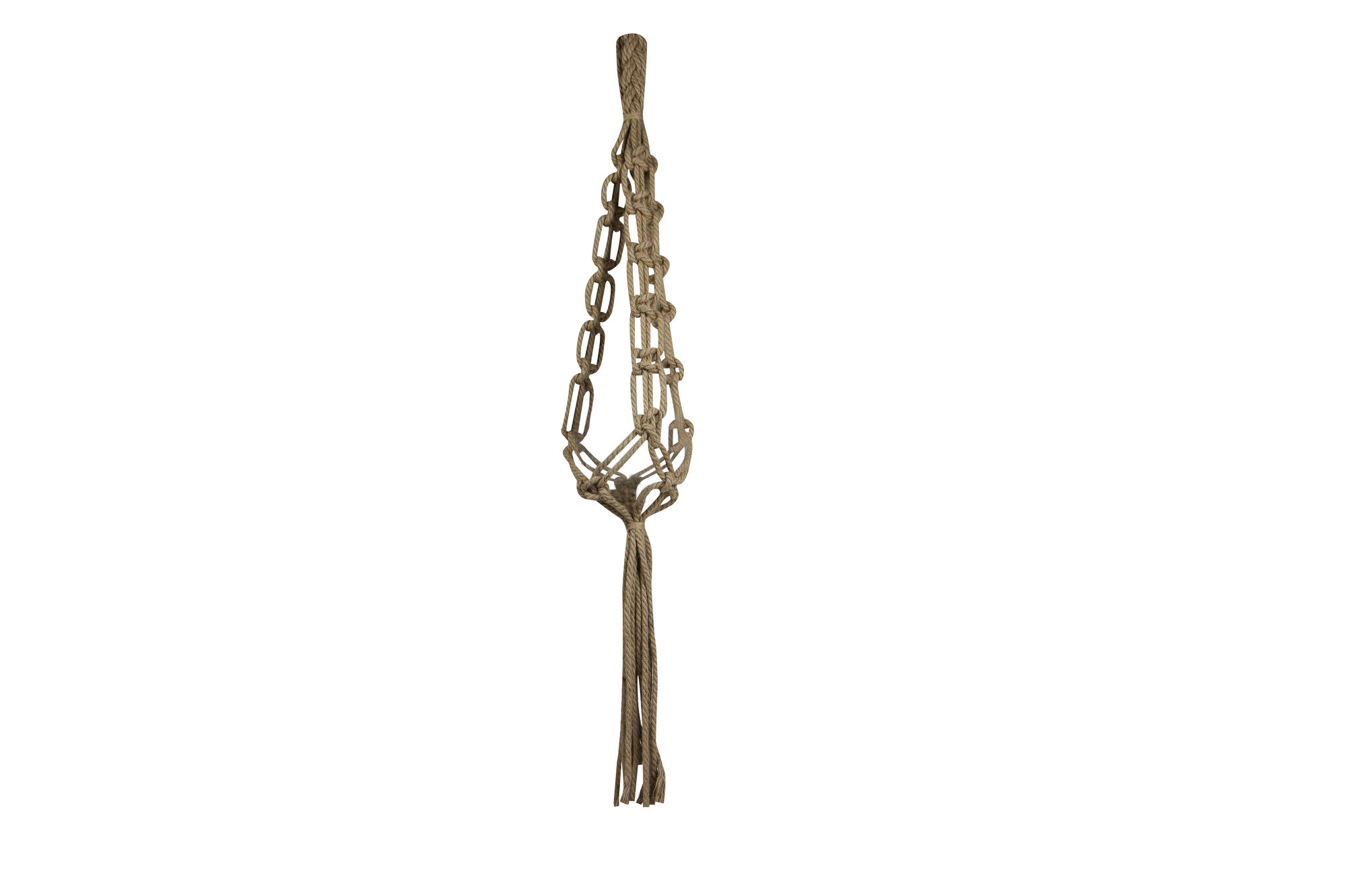 Bloempothanger Macrame bruin