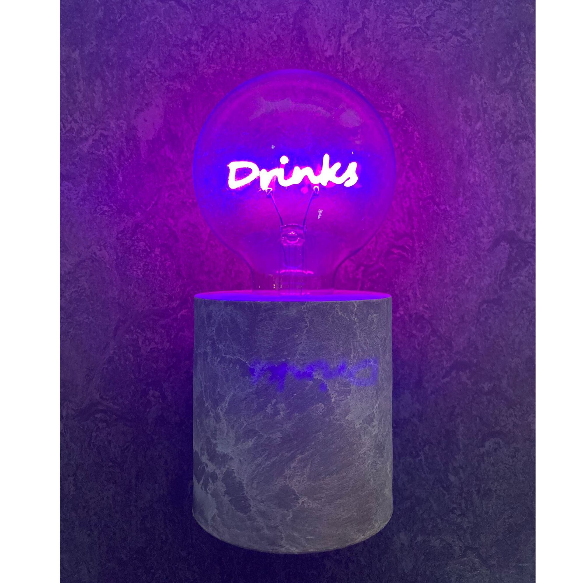 Tafellamp led Drinks grijs paars battery operated en timer