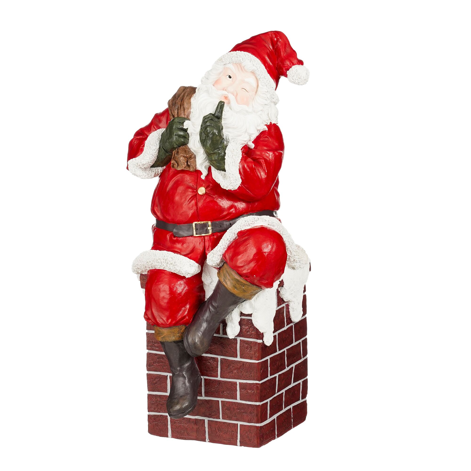 Decoratie kerstman rood