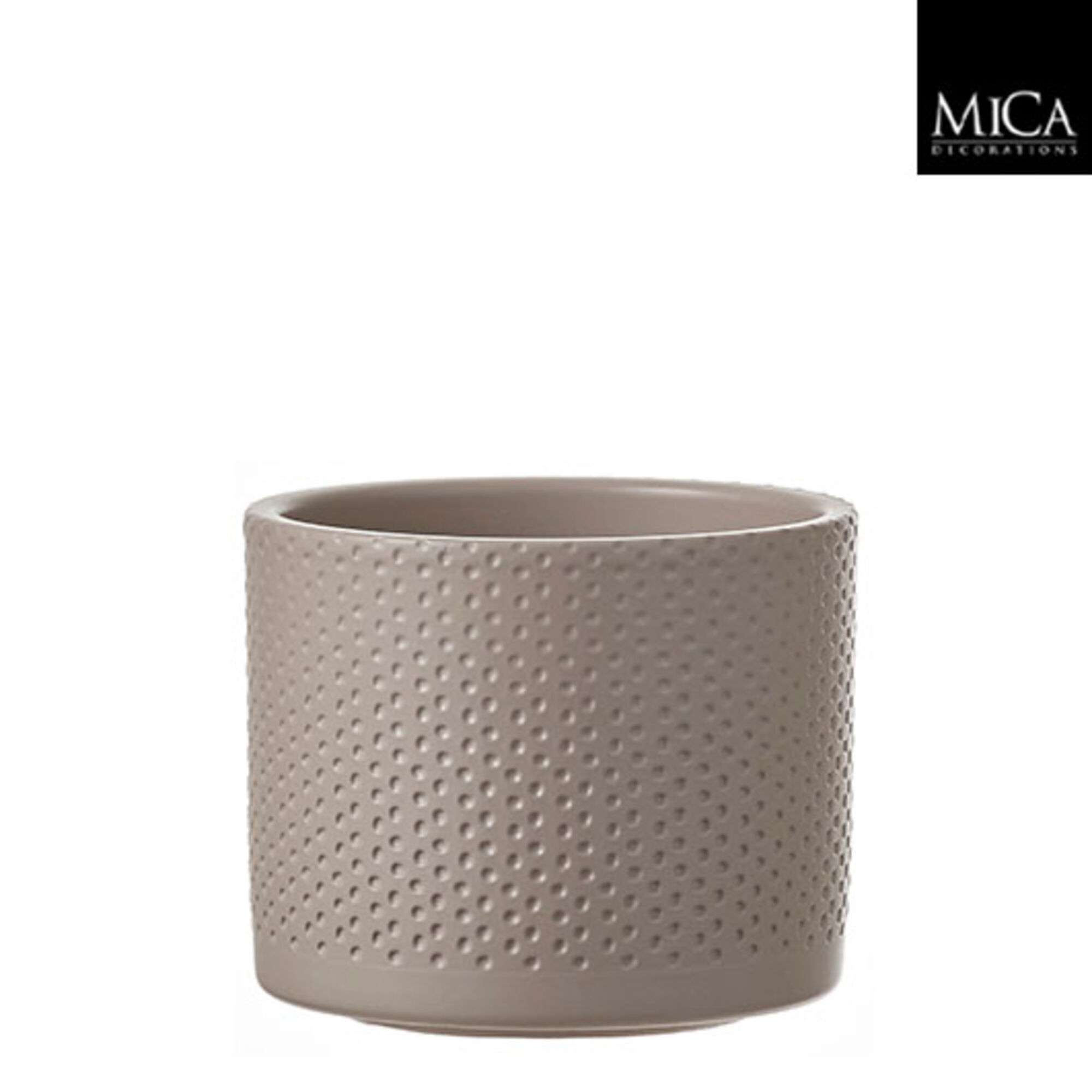 Era pot rond taupe relief