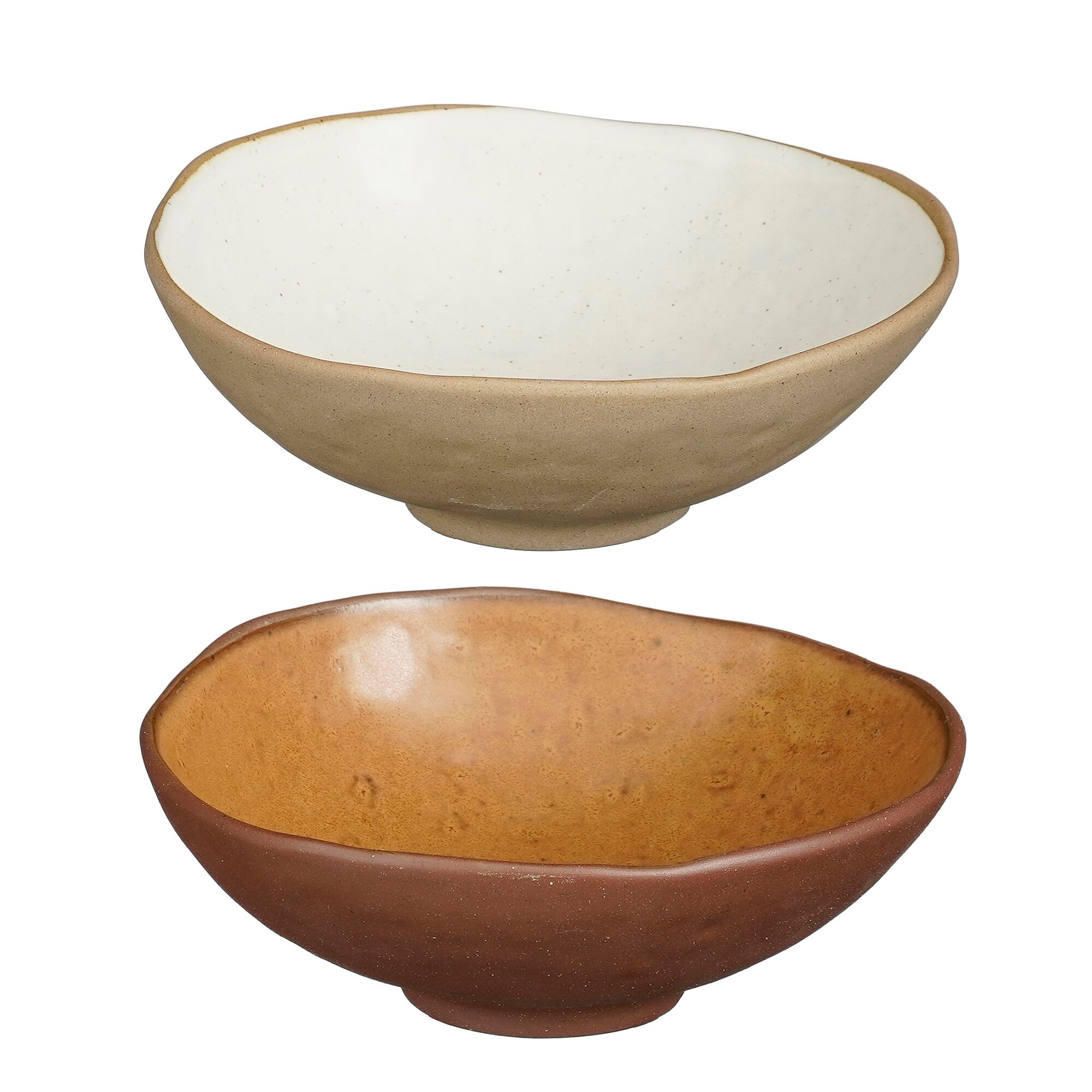 Elm schaal bruin beige 2 assorti