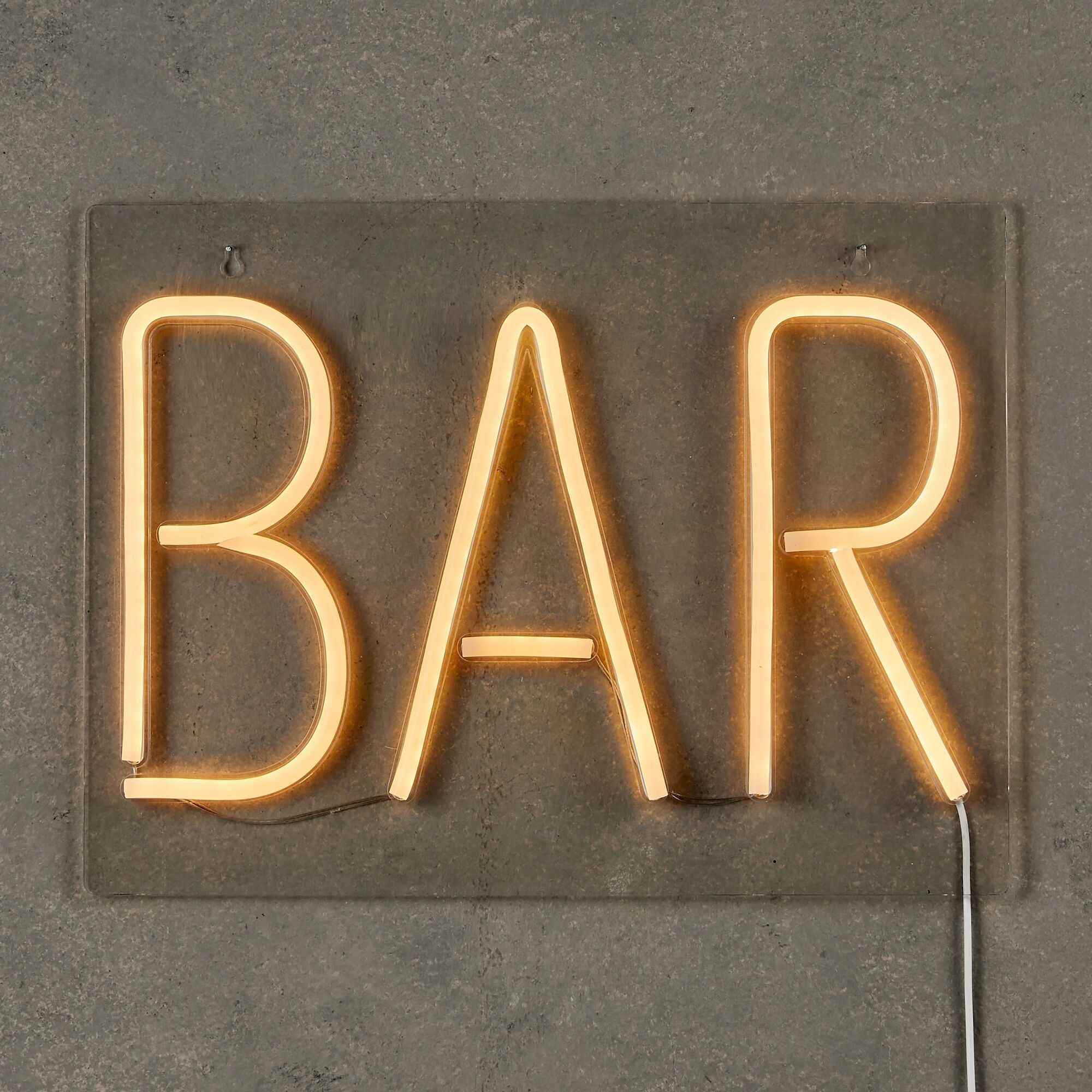 Neon light BAR d.geel IP20 adapter included en timer