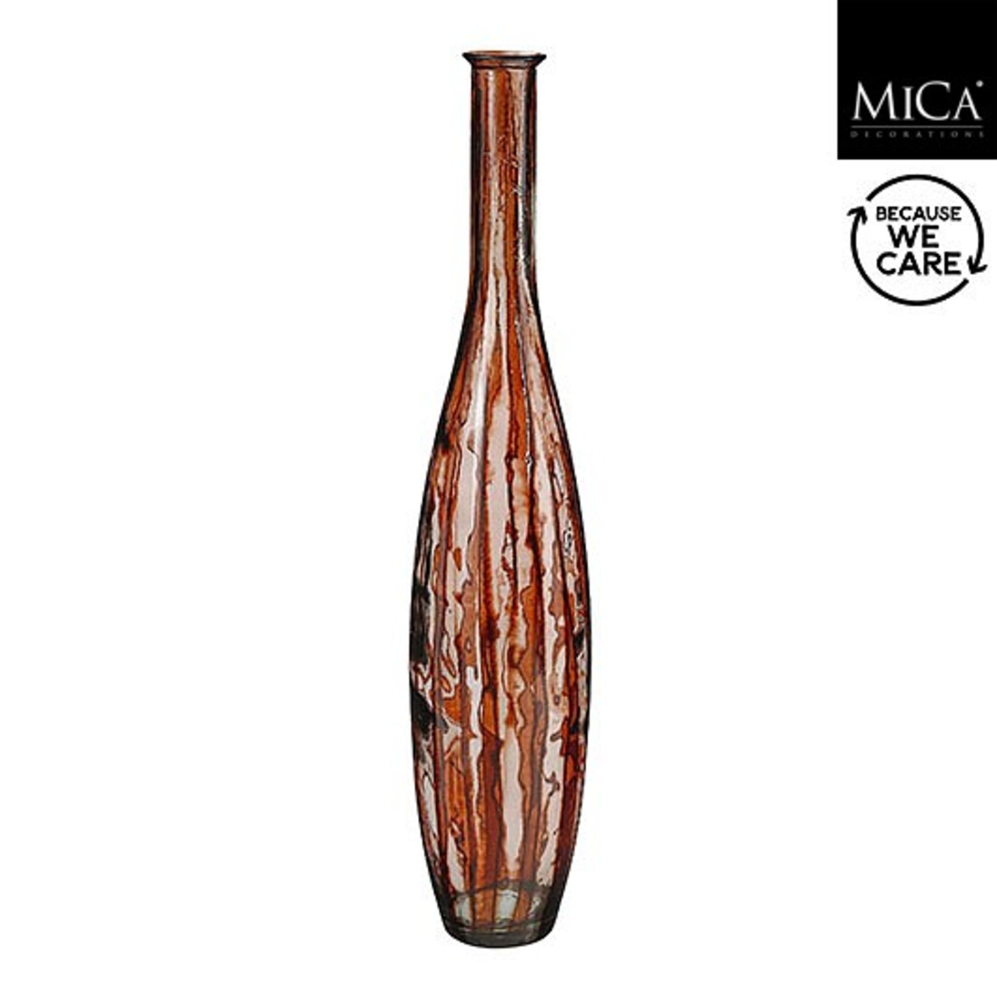 Palermo vaas recycled glas bruin