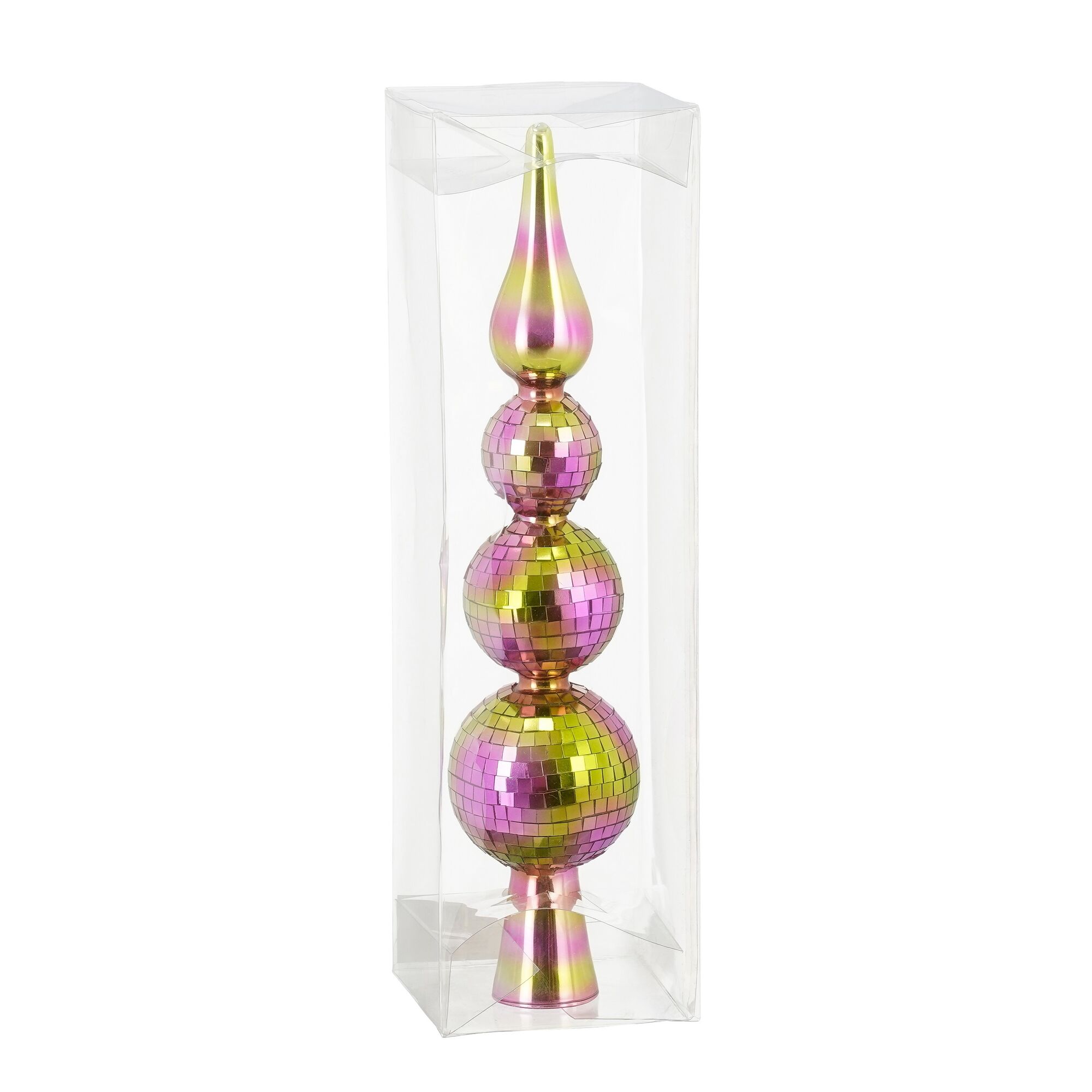 Piek spiegelbal goud 12 stuks display