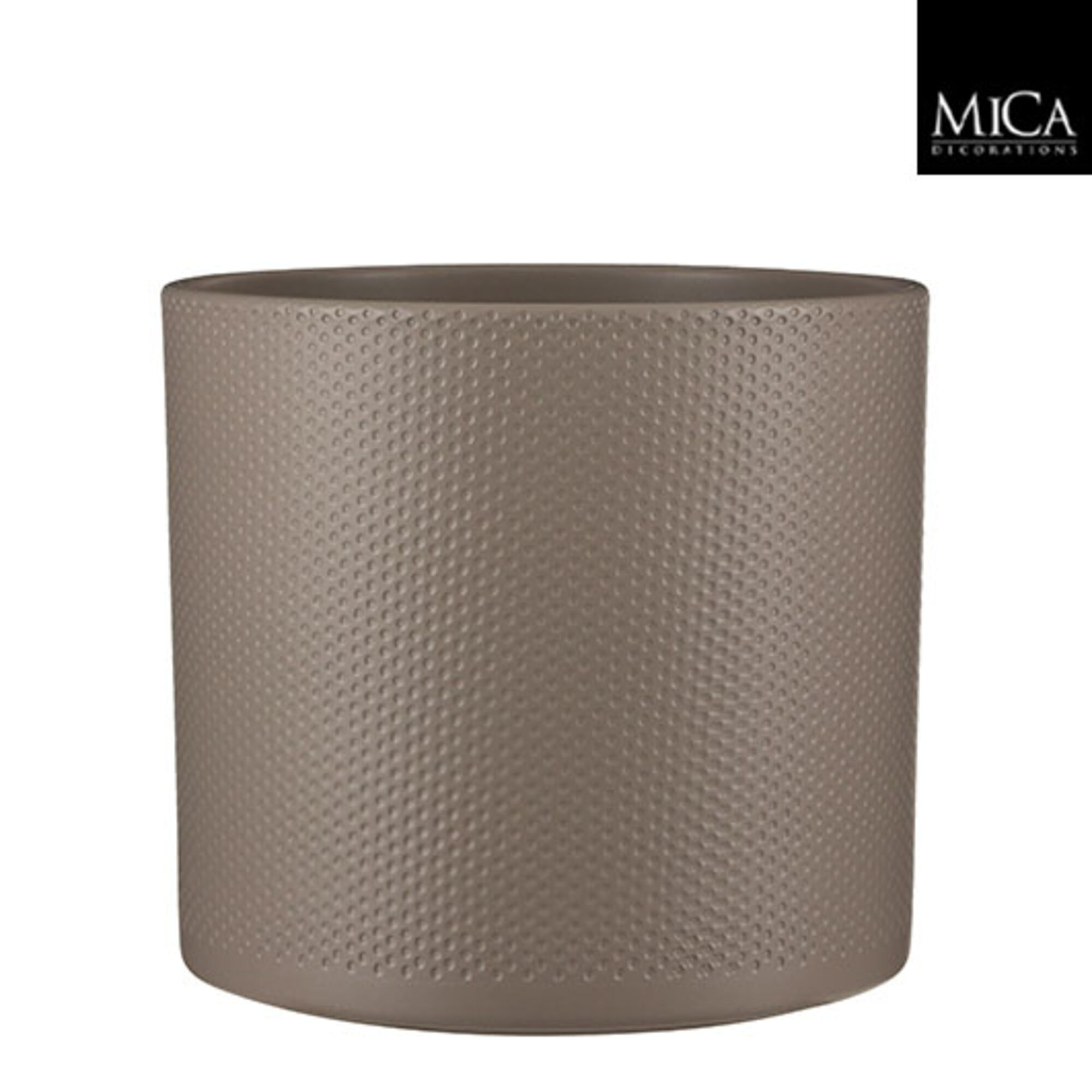 Era pot rond taupe relief