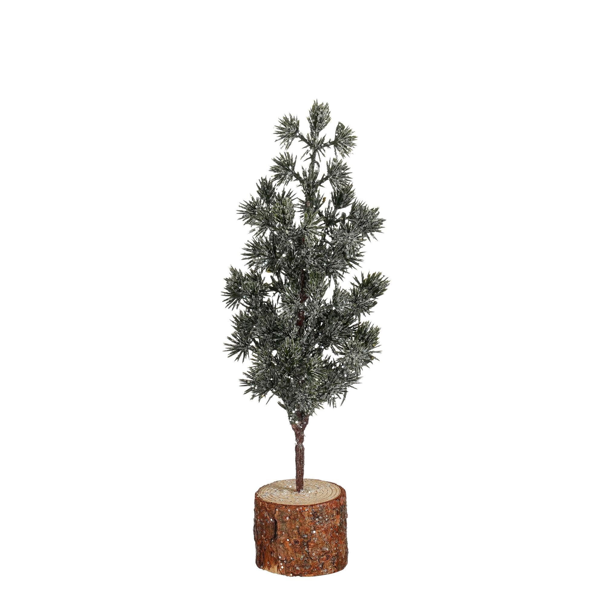 Decoratie boom groen glitter