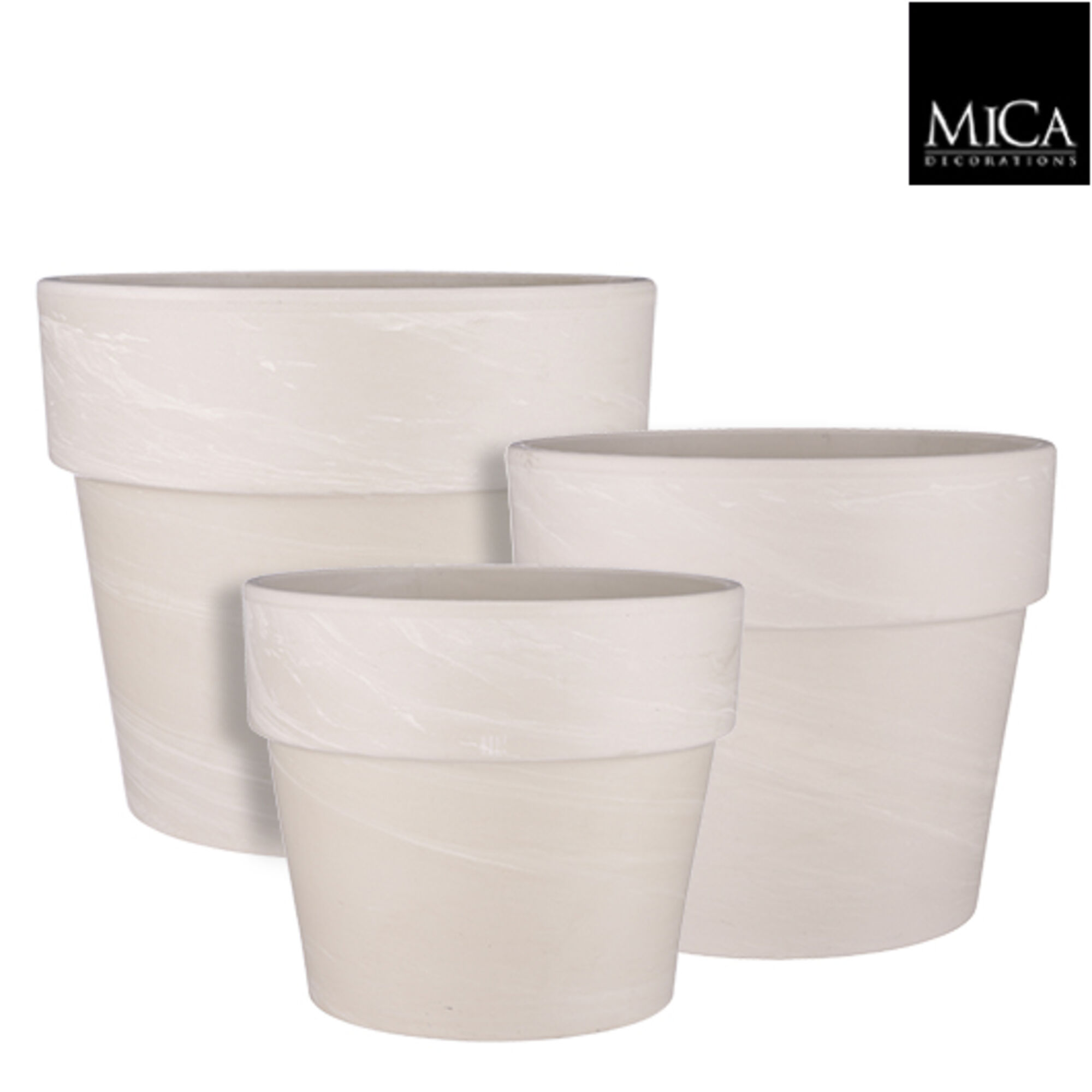 Carina pot rond creme