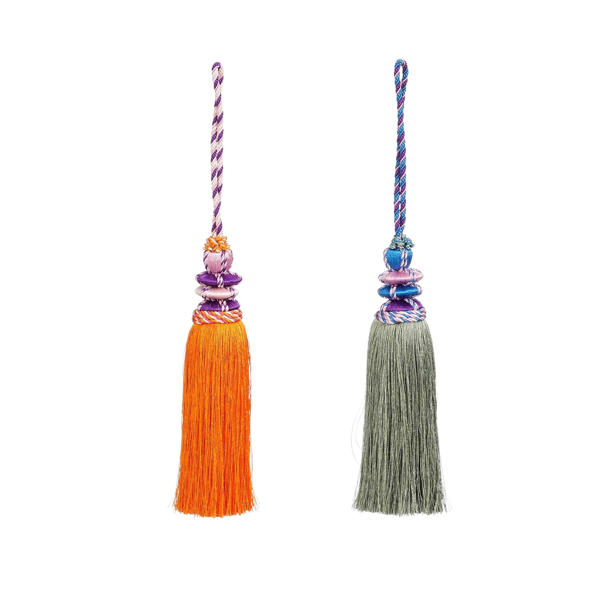 Ornament hangkwast oranje groen 2 assorti