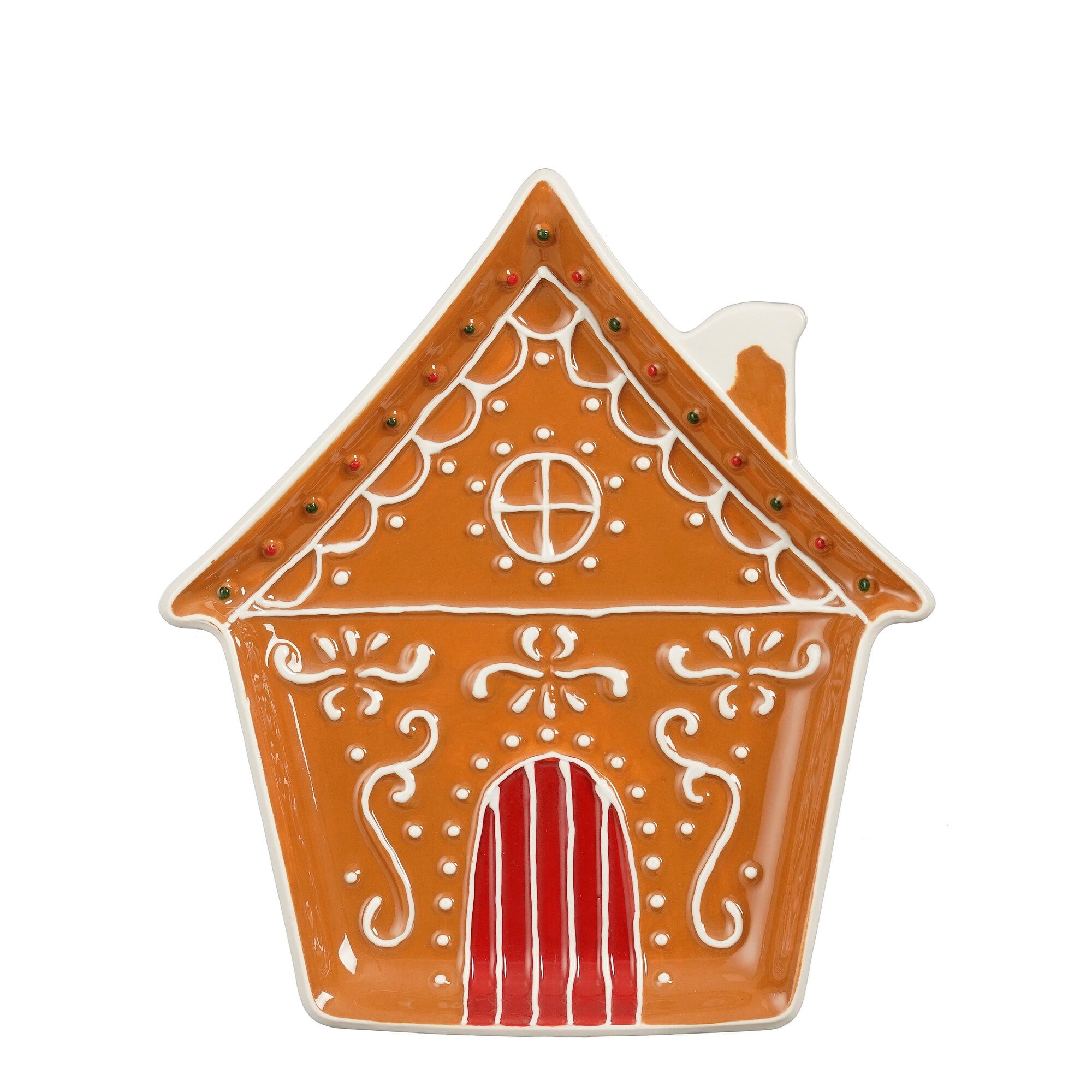 Bord peperkoek huis bruin