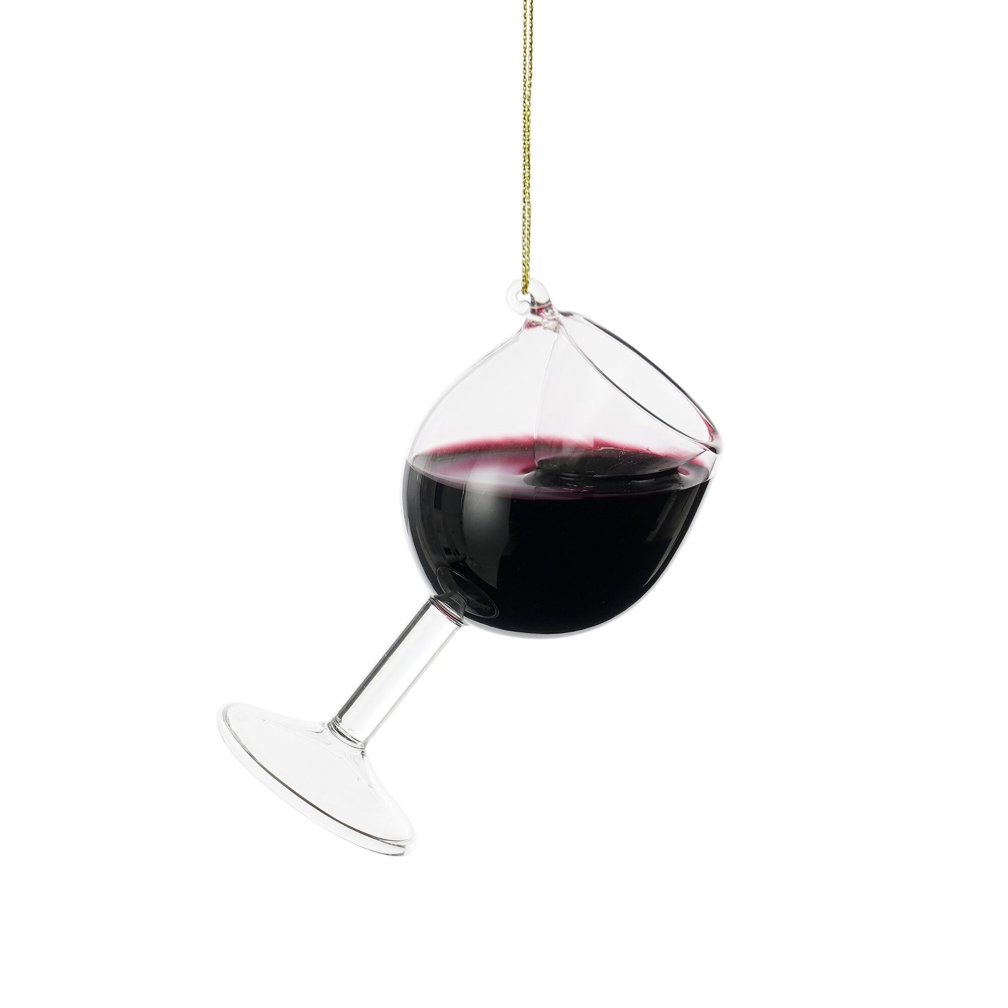 Ornament wijnglas d.rood