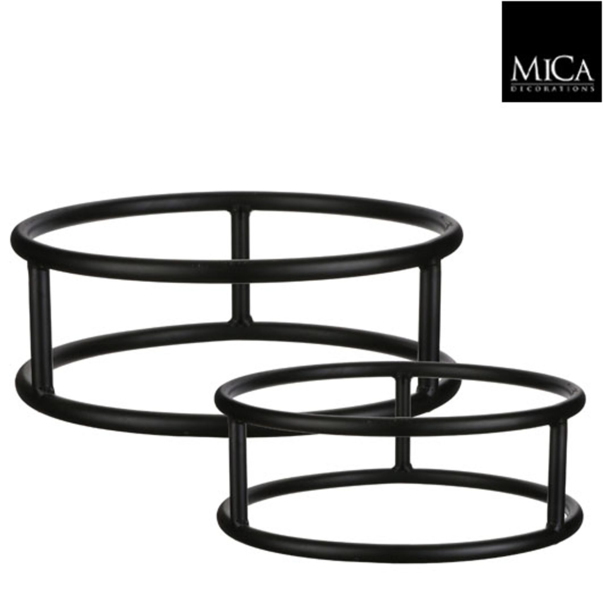 Vulcano plant standaard zwart set van 2