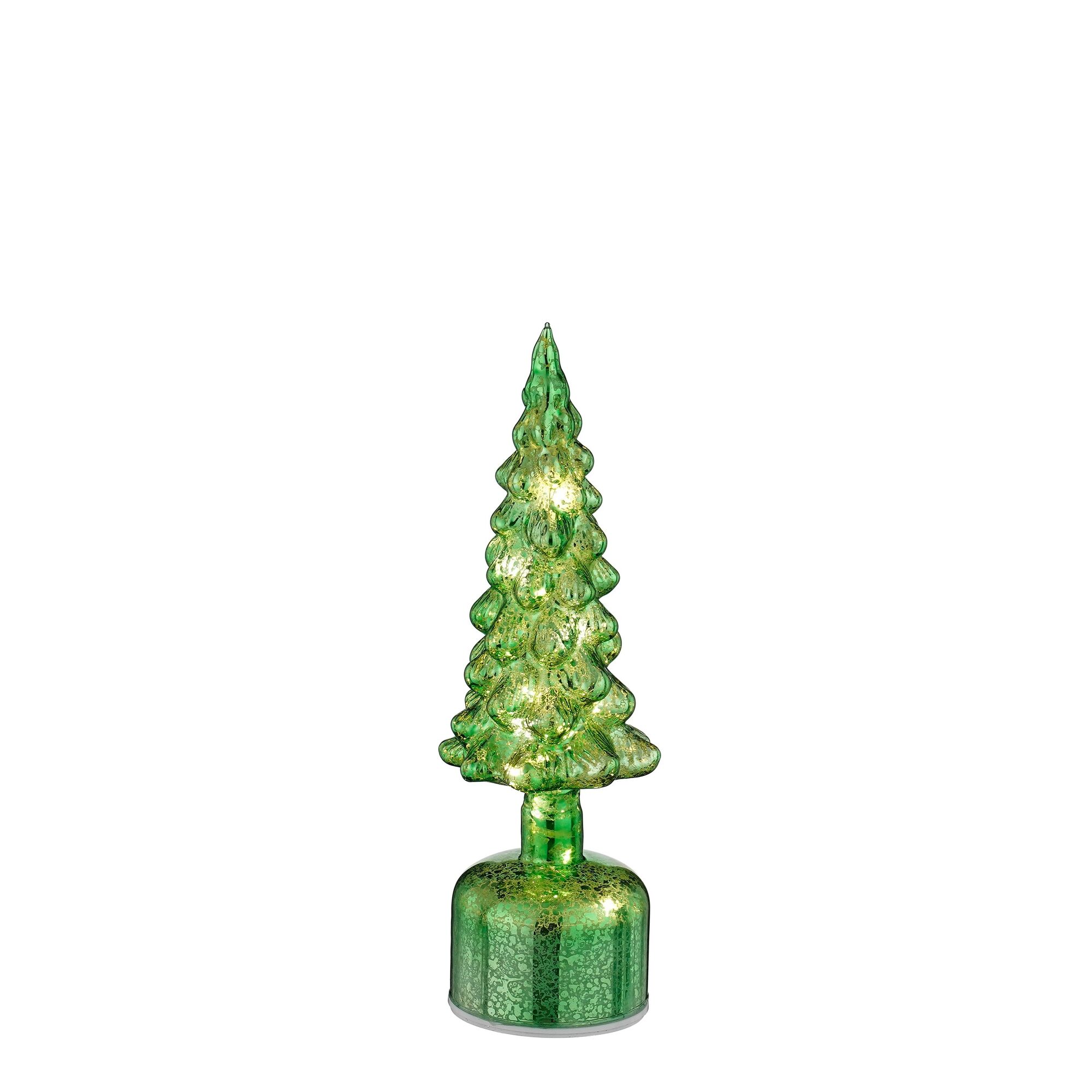 Decoratie kerstboom draaibaar groen battery operated