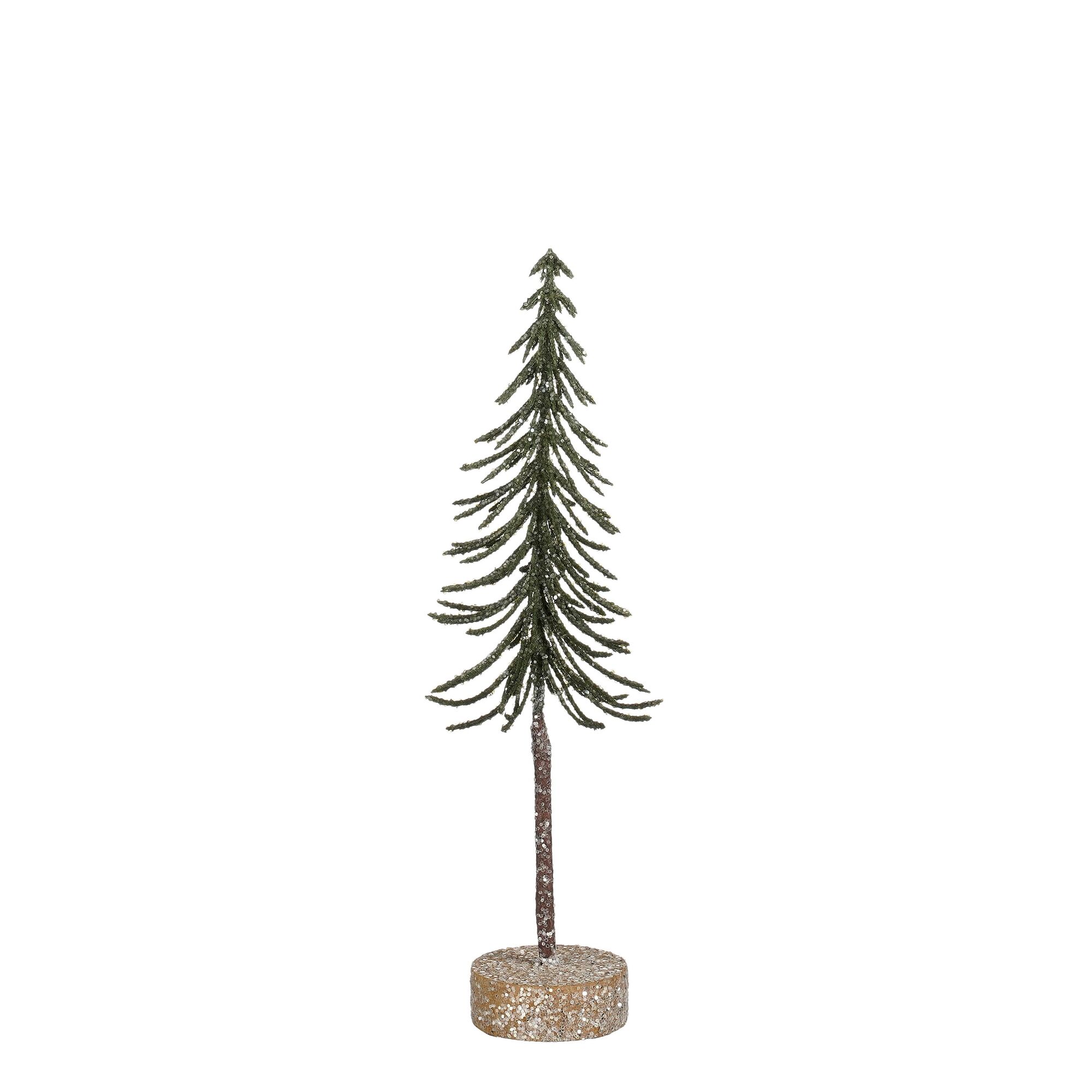 Decoratie boom groen glitter