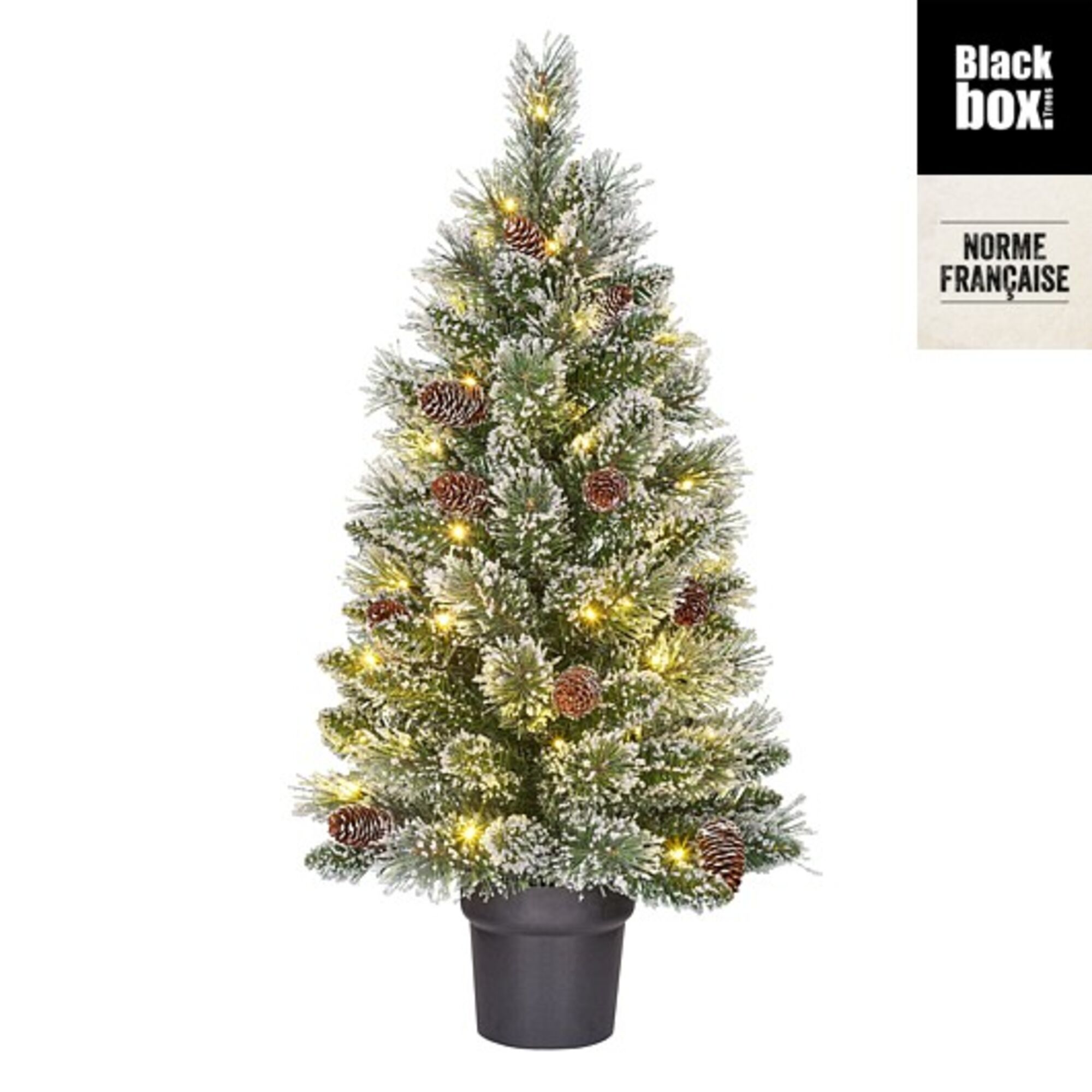 Vandans kerstboom potted led groen frosted 40L TIPS 96 battery operated