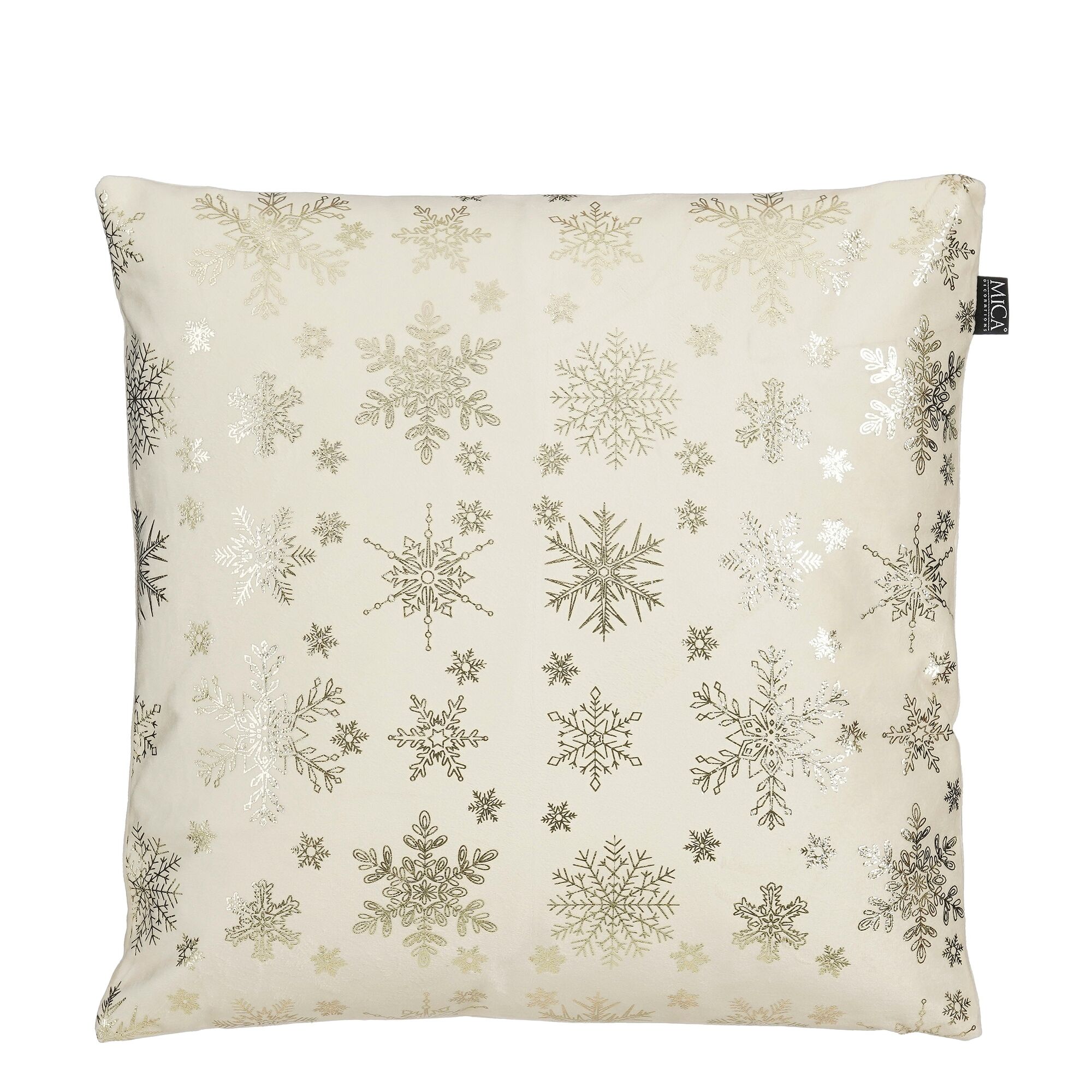 Kussen sneeuwvlok creme