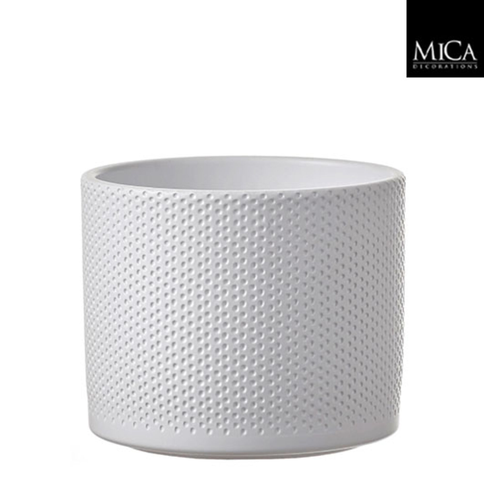 Era pot rond wit relief