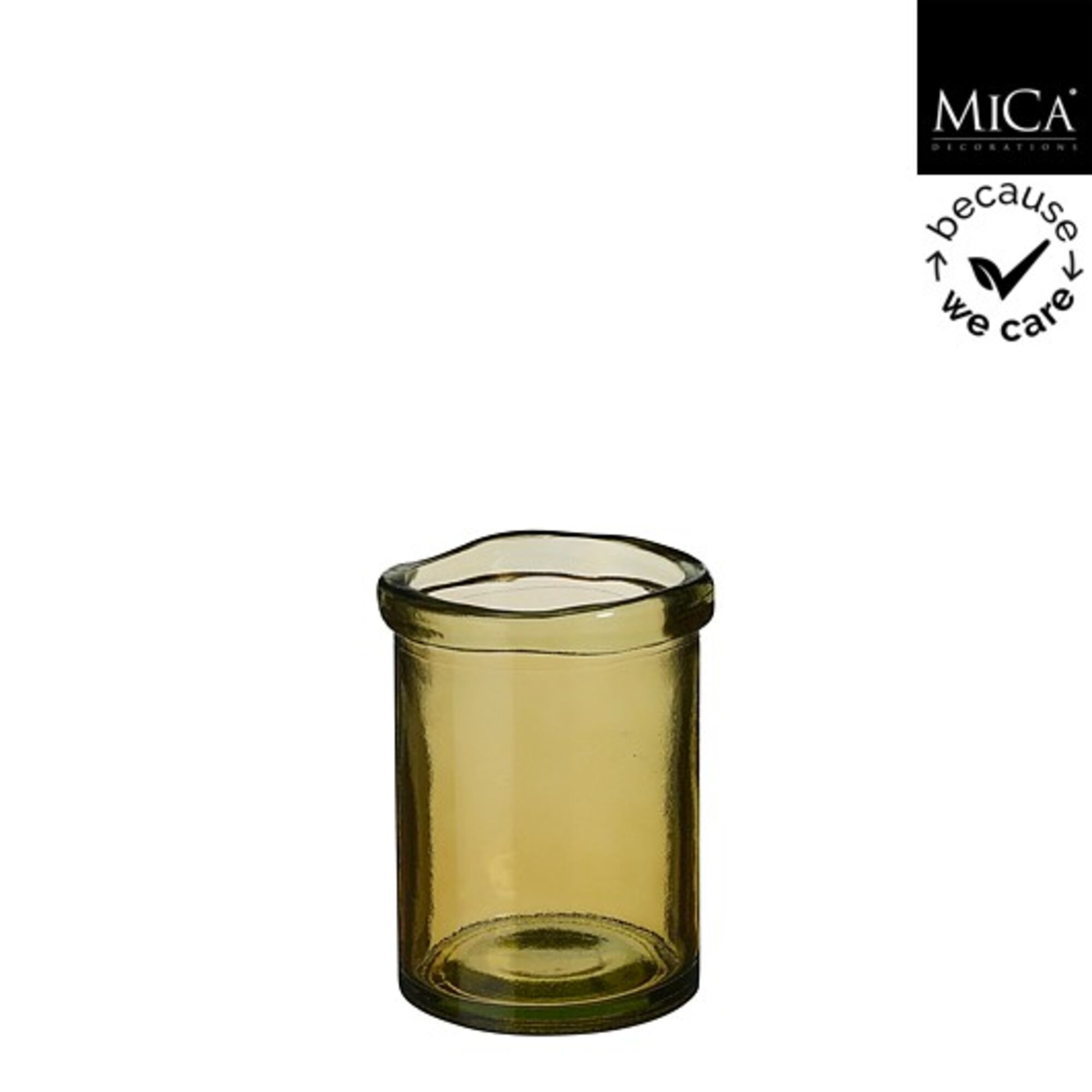 Pepe vaas recycled glas bruin