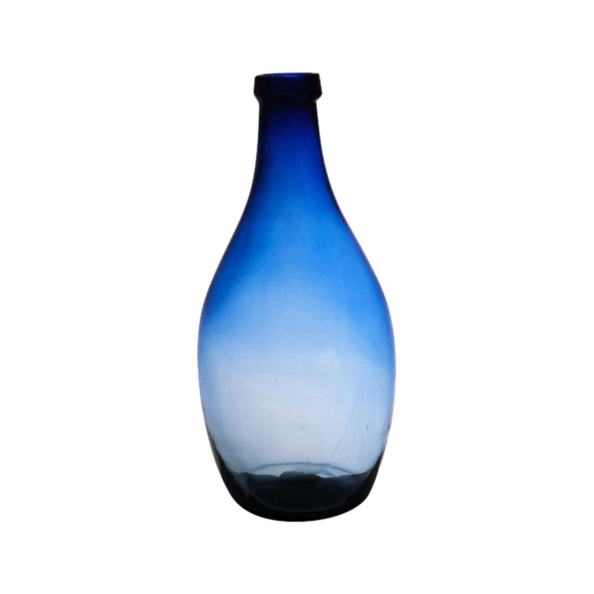 Elegant Luna Mouthblown Recycled Vase Blue