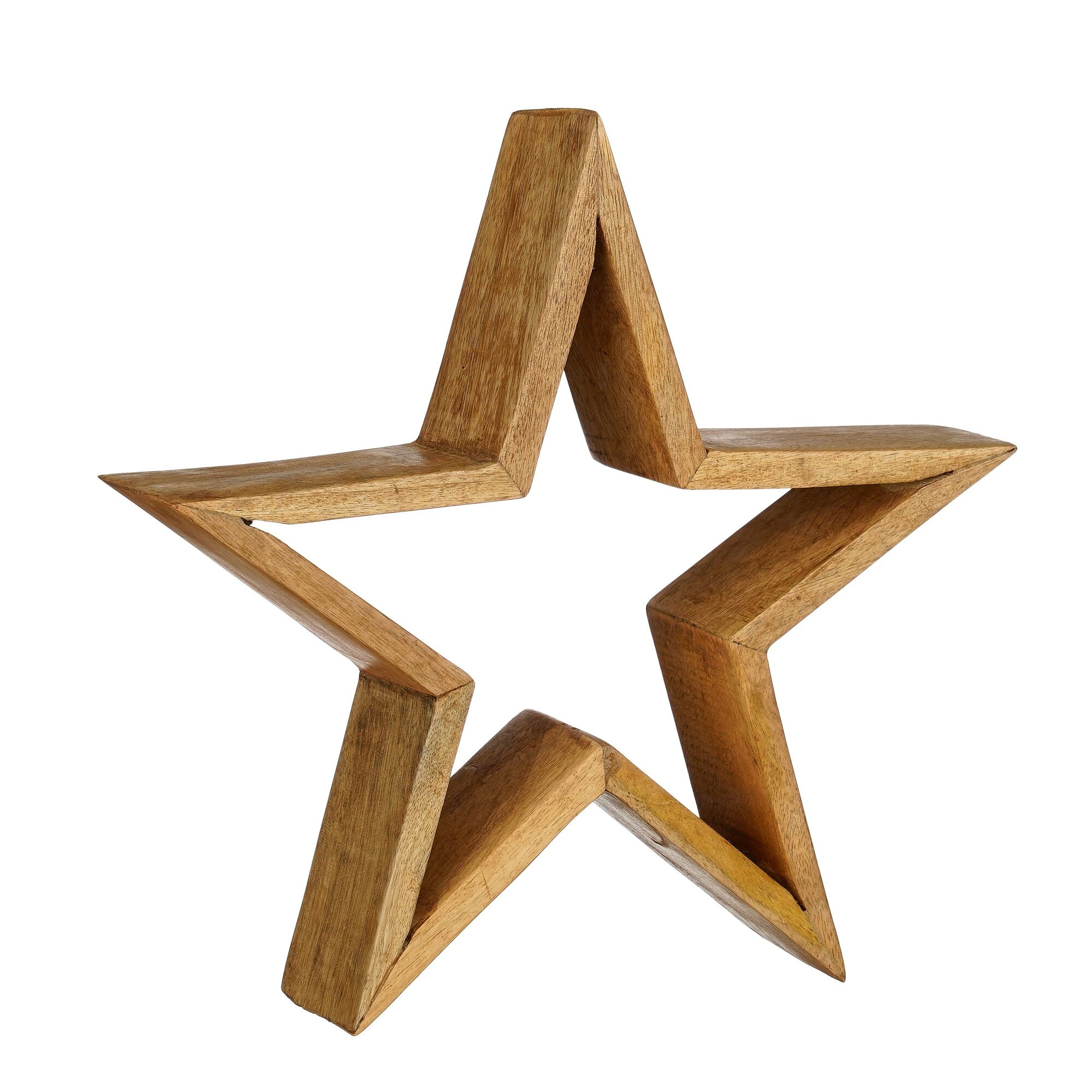 Decoratie ster l.bruin FSC 100%
