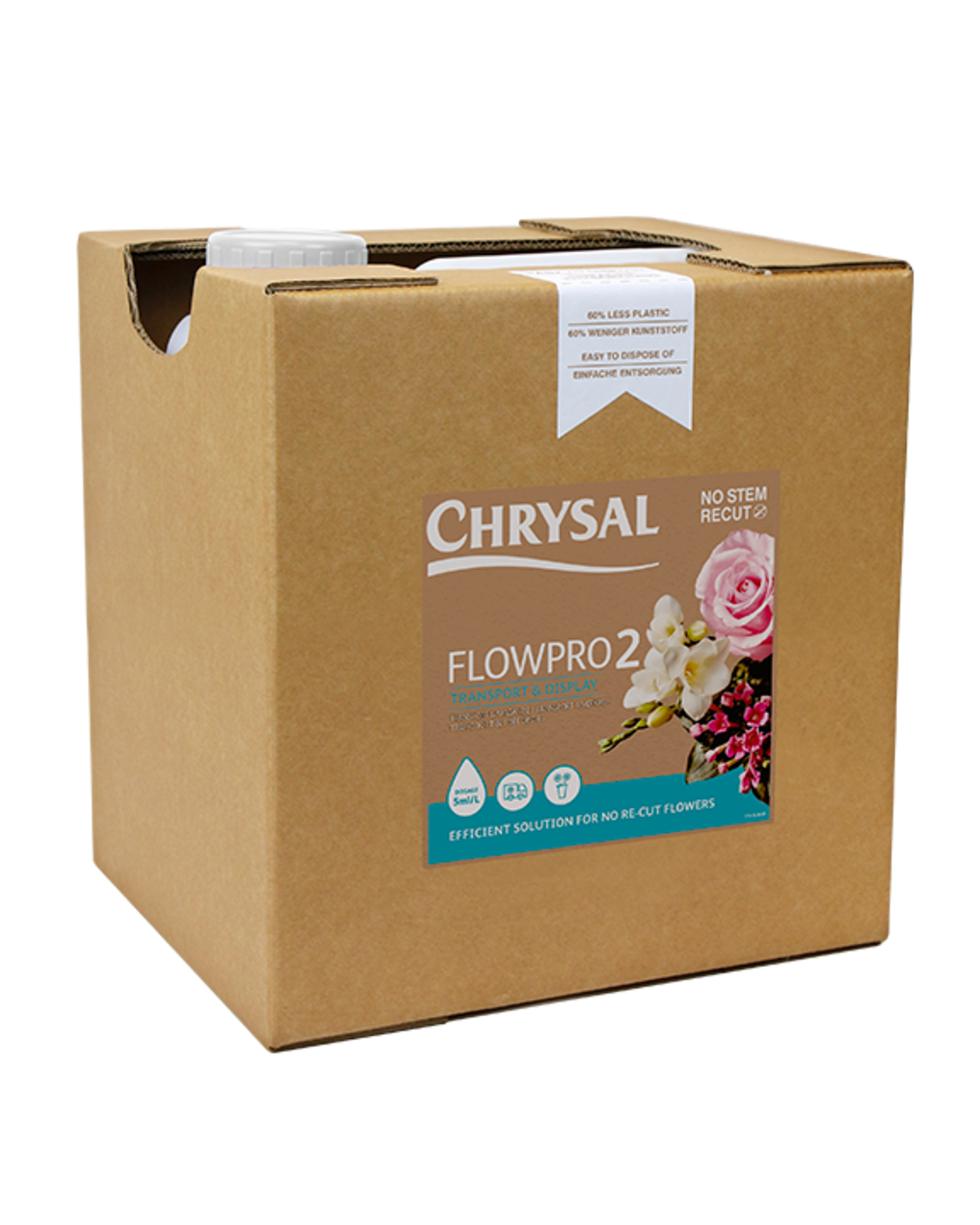 Chrysal FlowPro2, afsnijden niet nodig