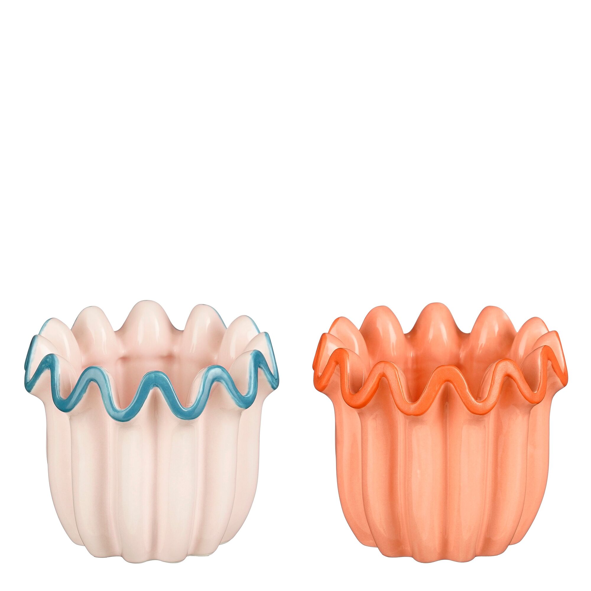 Olora pot rond oranje roze 2 assorti