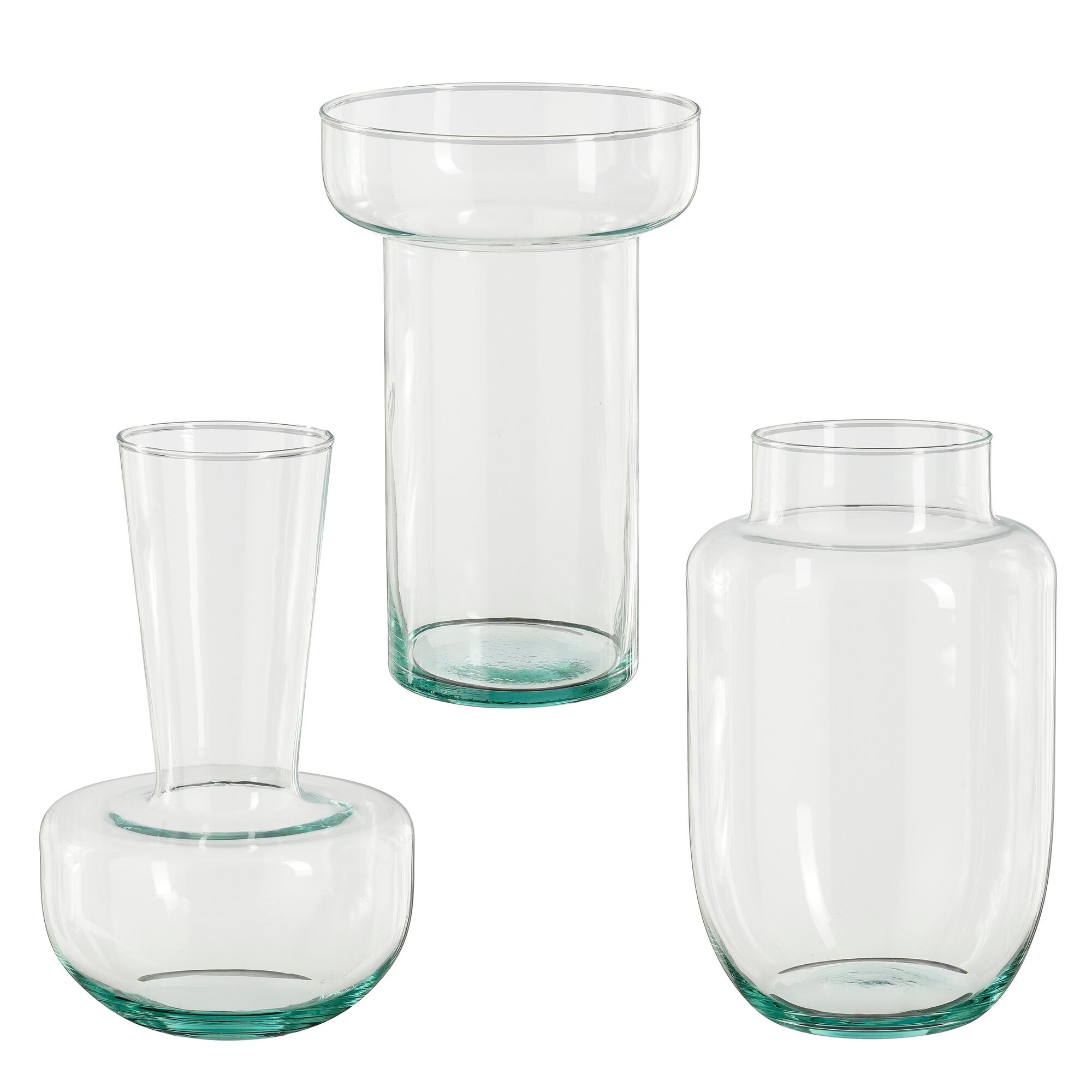 Lacy vaas glas 3 assorti 60 stuks PDQ