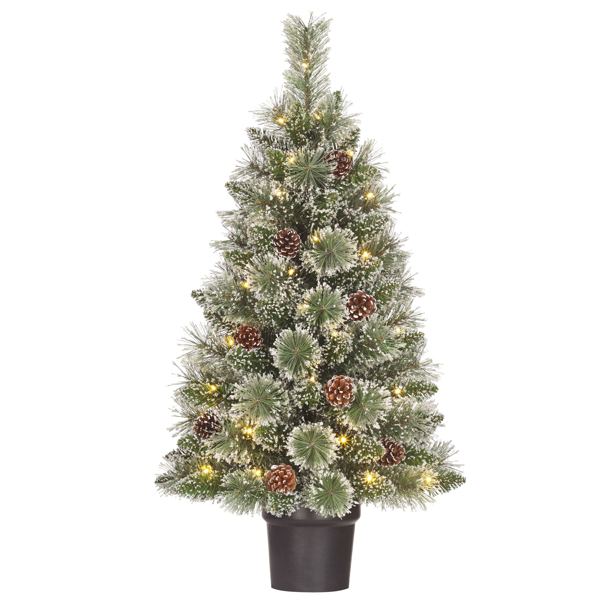 Vandans kerstboom potted led groen frosted 40L TIPS 96 battery operated