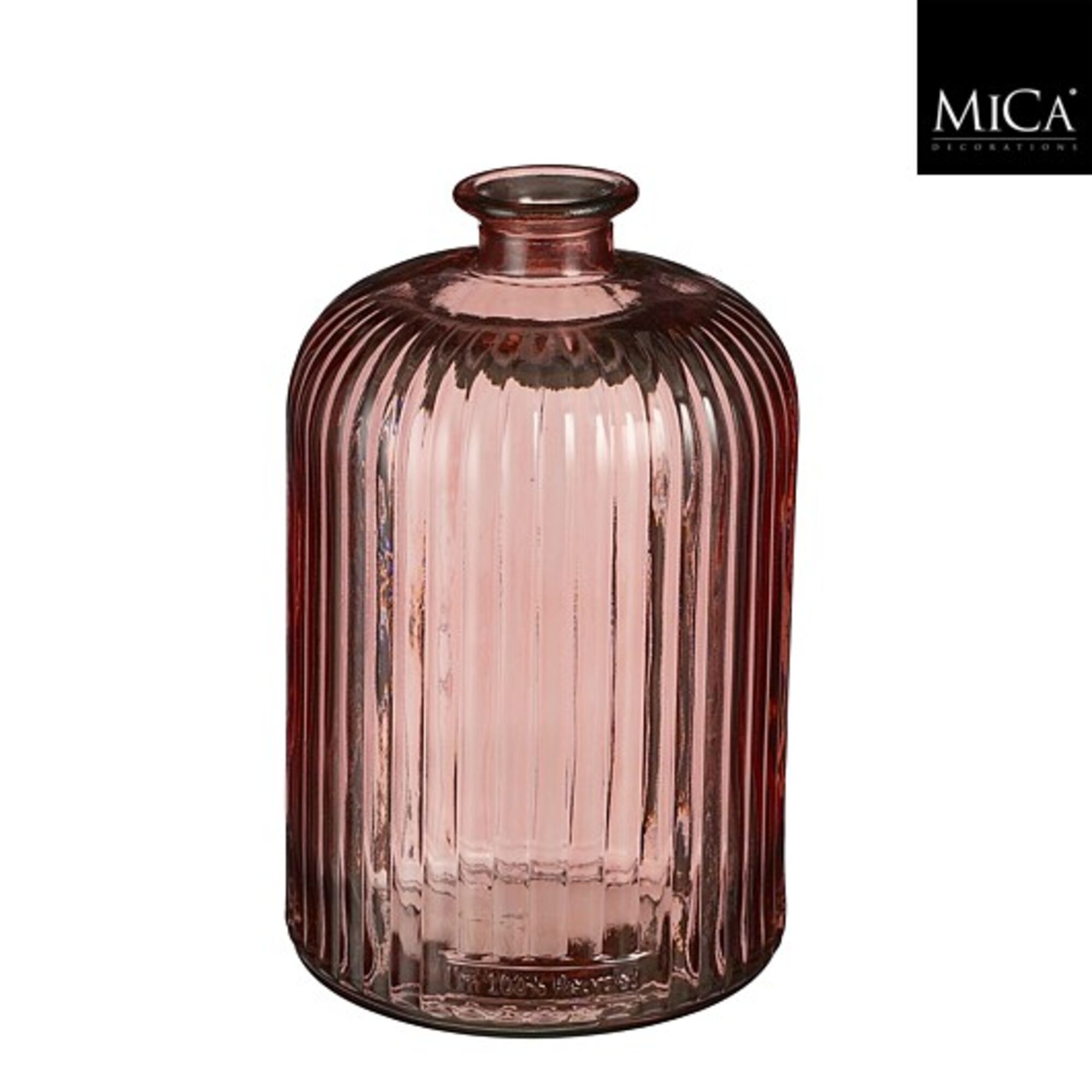 Jessica fles recycled glas roze