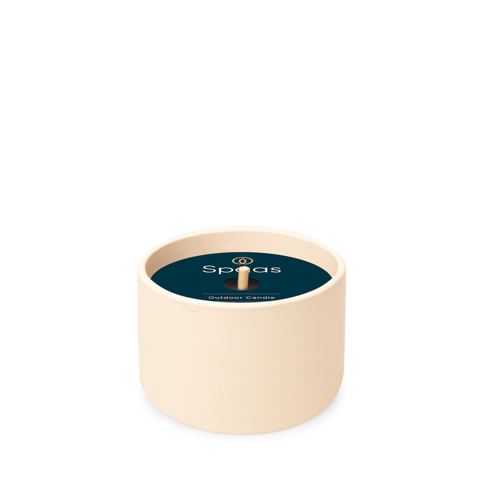 Tuinkaars in ronde terracotta schaal wit - zwart