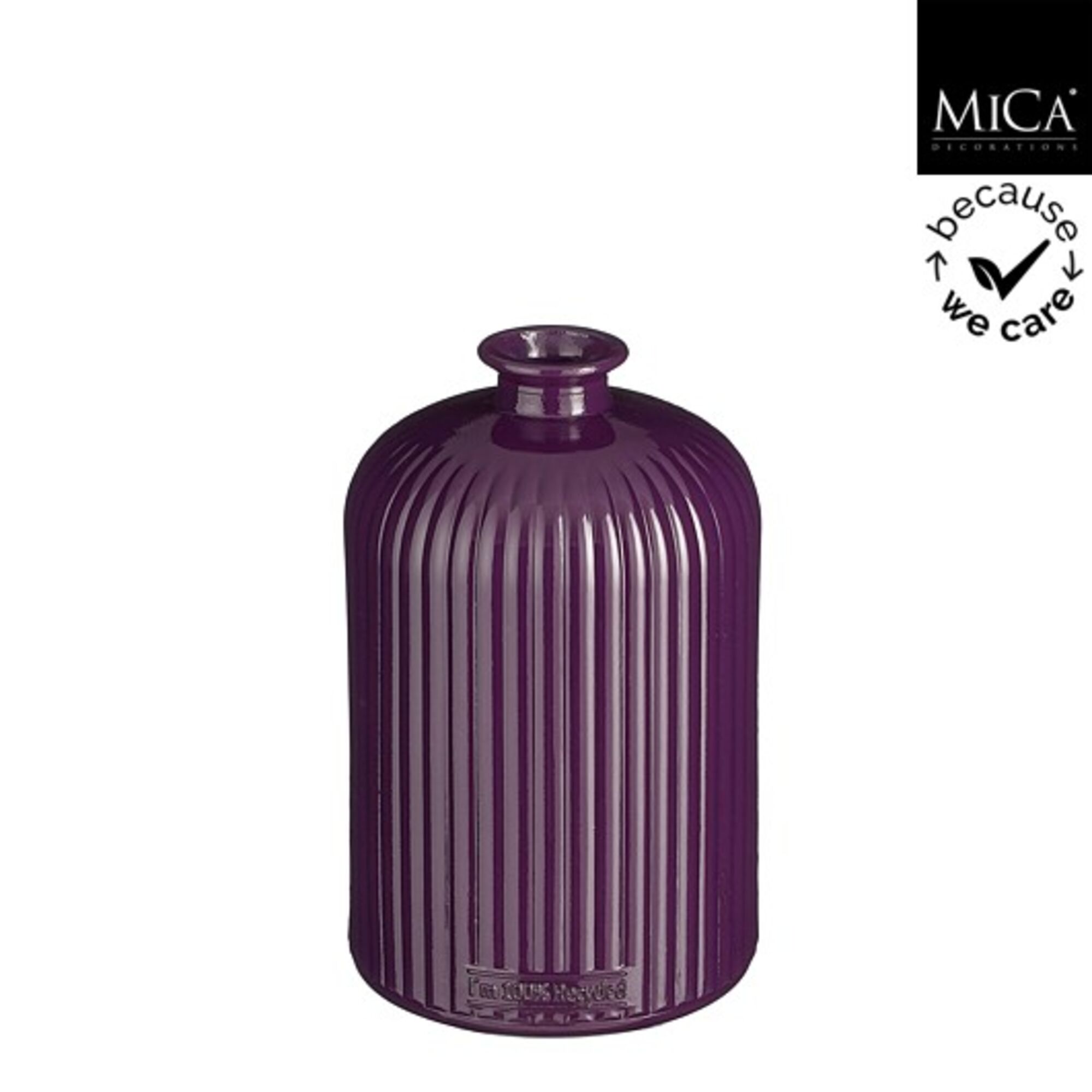 Jessica fles recycled glas paars
