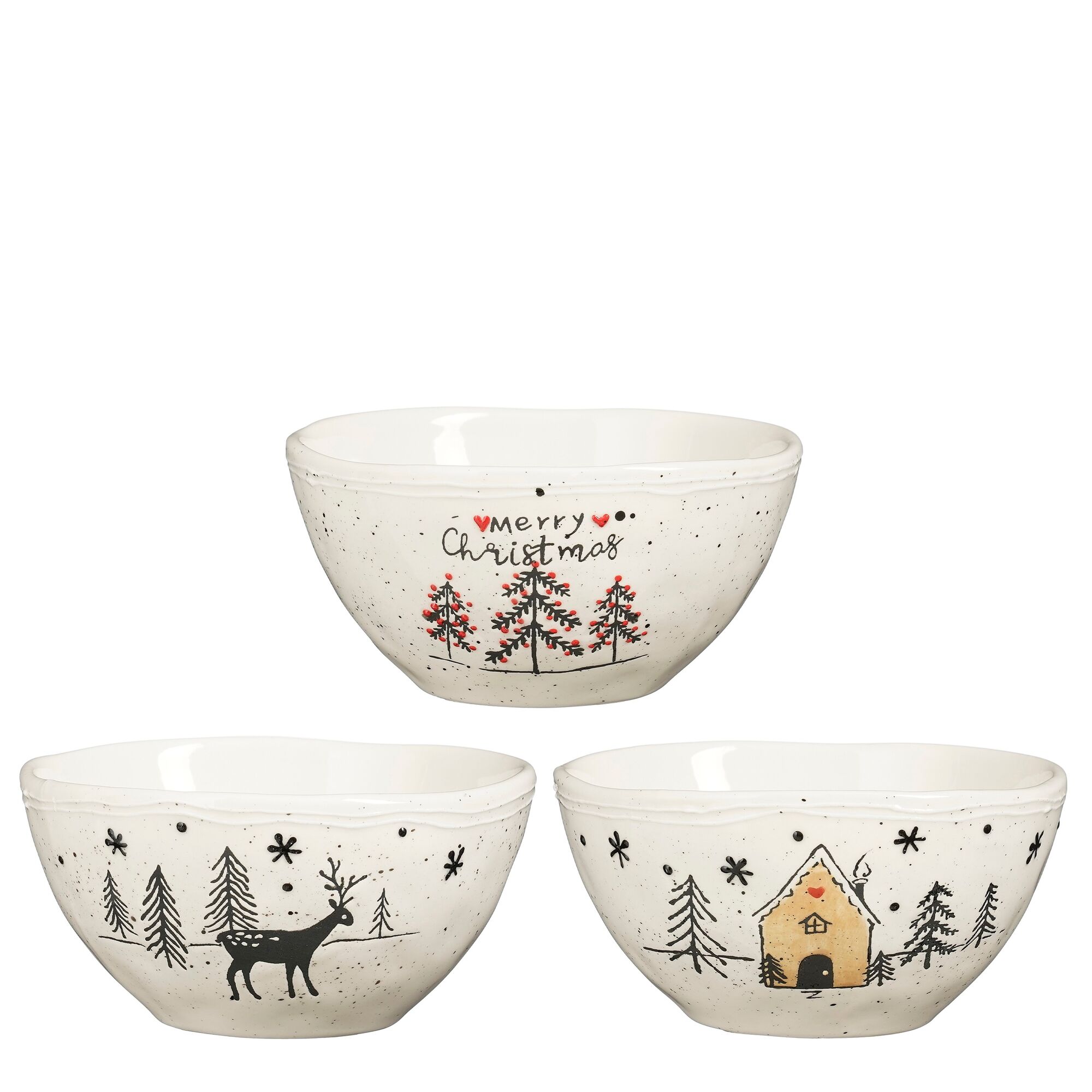 Mateo schaal wit 3 assorti