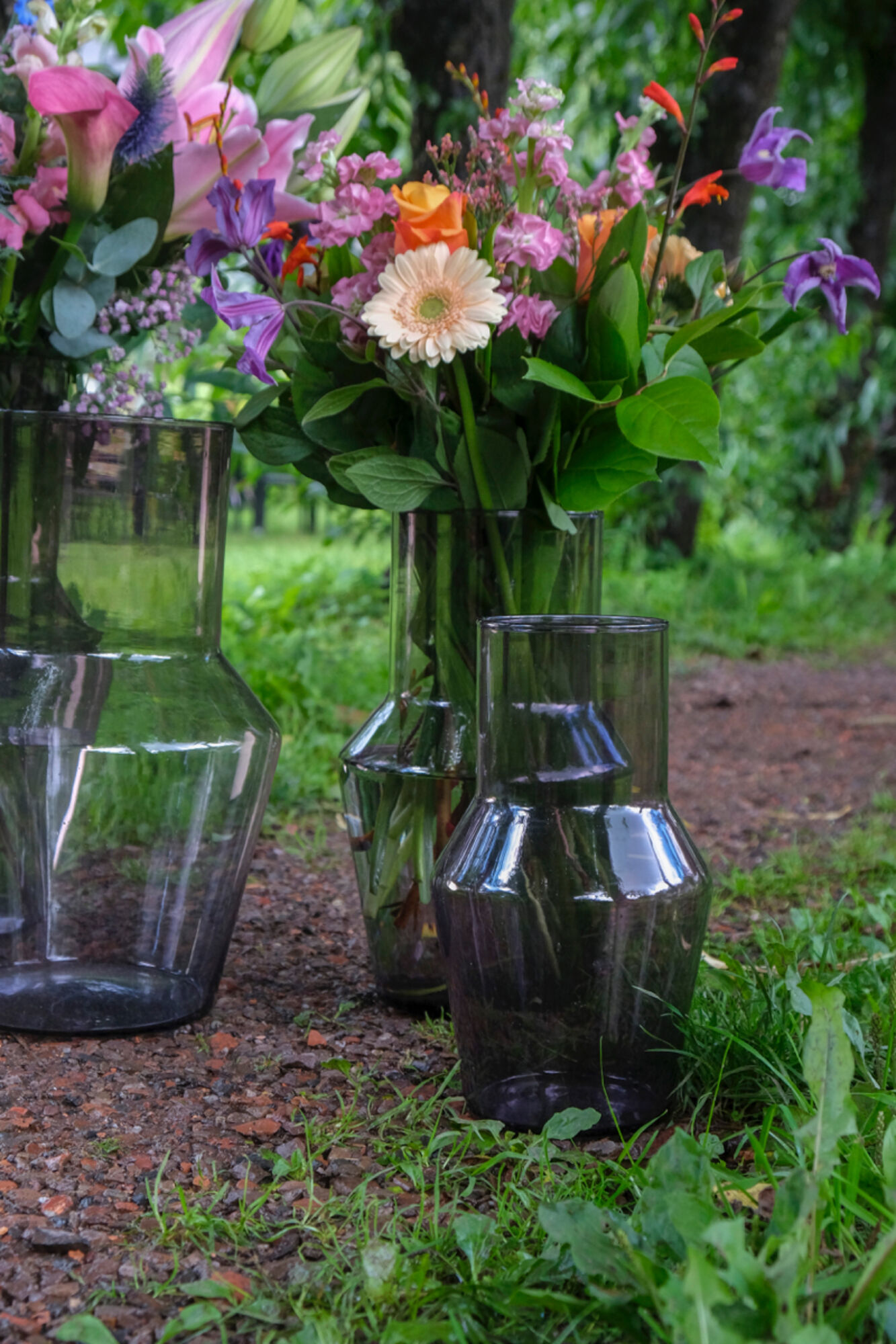 Evie mondgeblazen Recycled Vaas paars