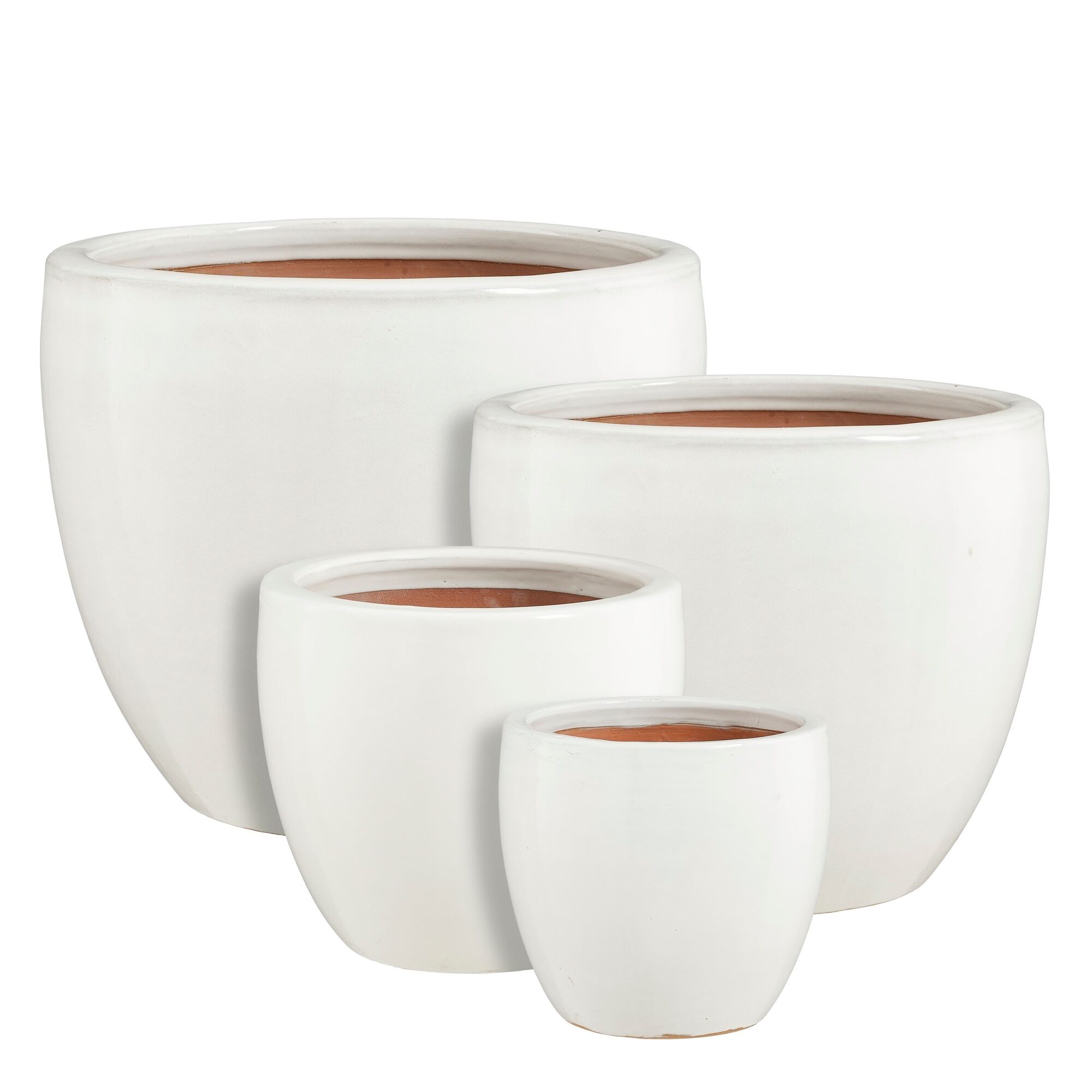 Ipala pot rond wit set van 4