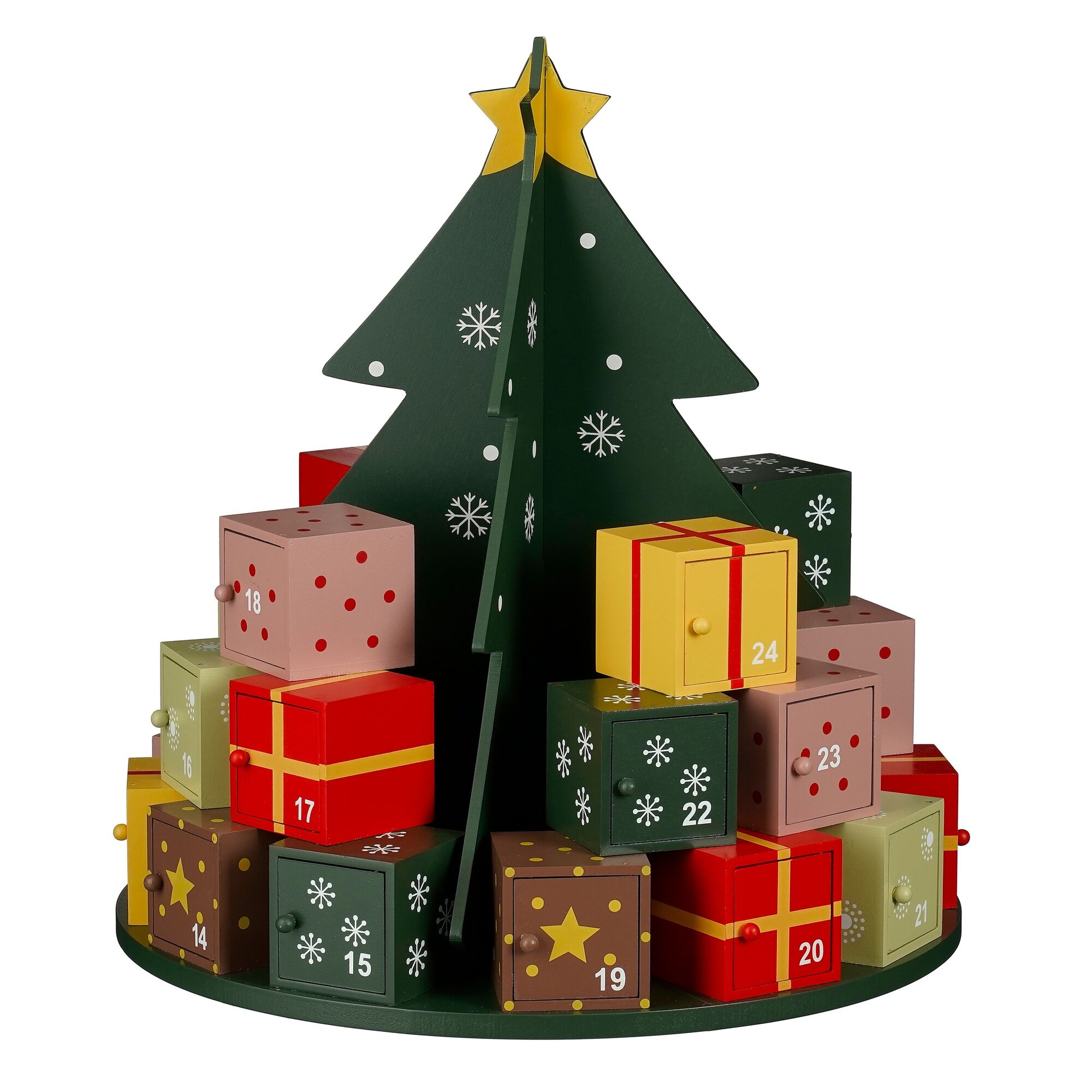 Decoratie boom cadeau groen FSC Mix
