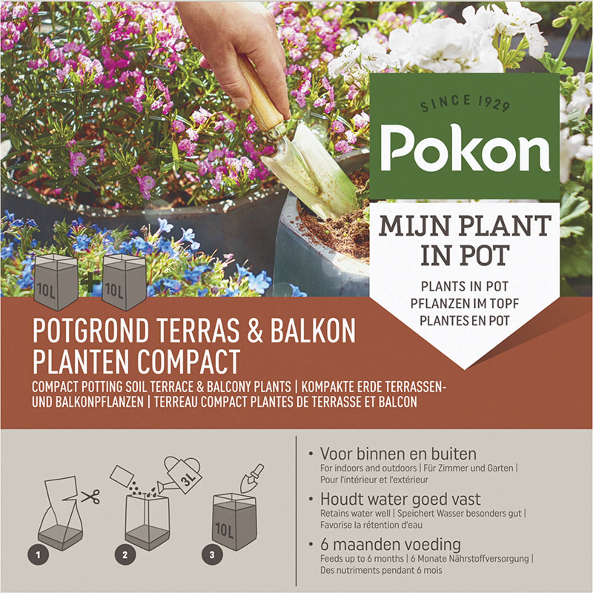 Pokon Terras & Balkon Planten Potgrond Compact